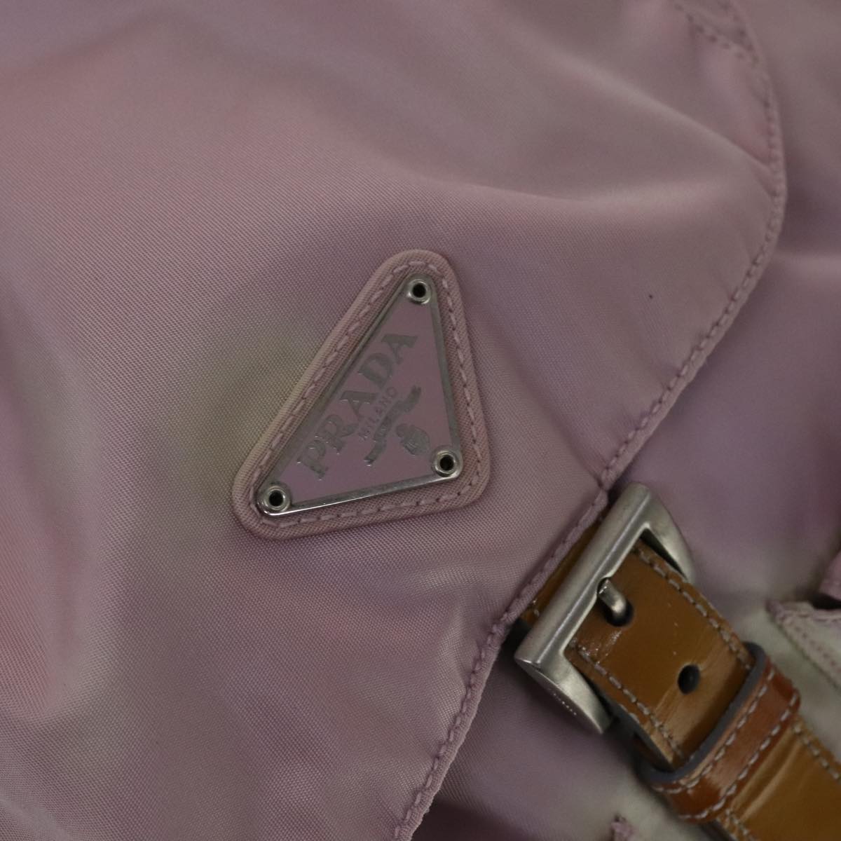 Prada Re-Nylon Pink Synthetic Backpack Bag (Pre-Owned)