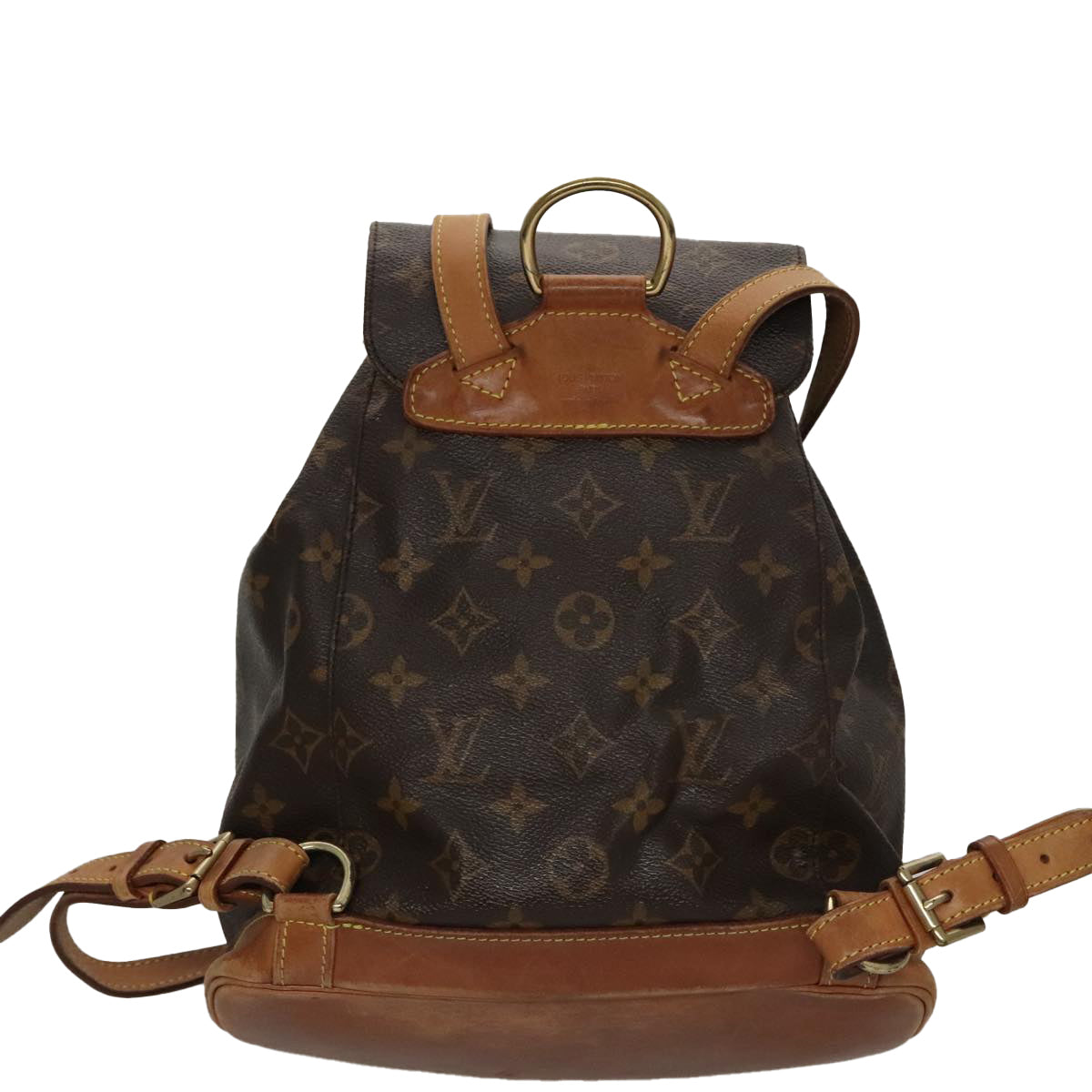 Louis Vuitton Montsouris Mm Brown Canvas Backpack Bag (Pre-Owned)