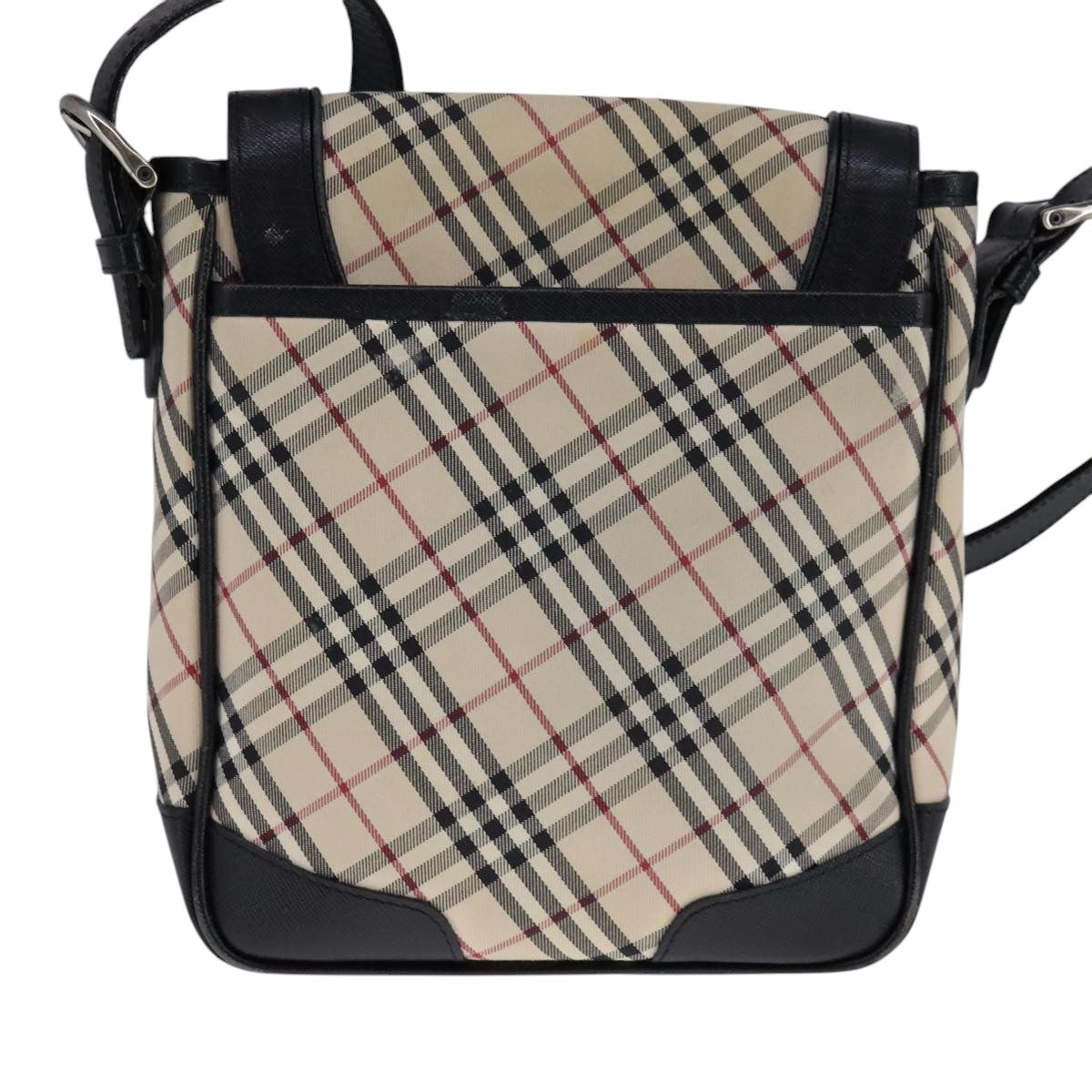 Burberry Nova Check Beige Canvas Shoulder Bag (Pre-Owned)