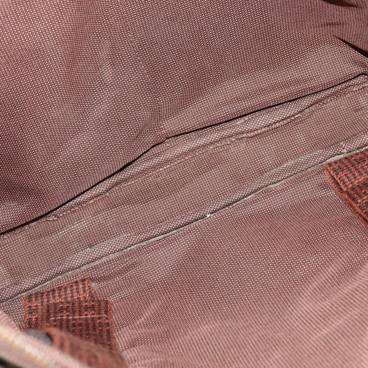 Hermès Herline Brown Canvas Handbag (Pre-Owned)