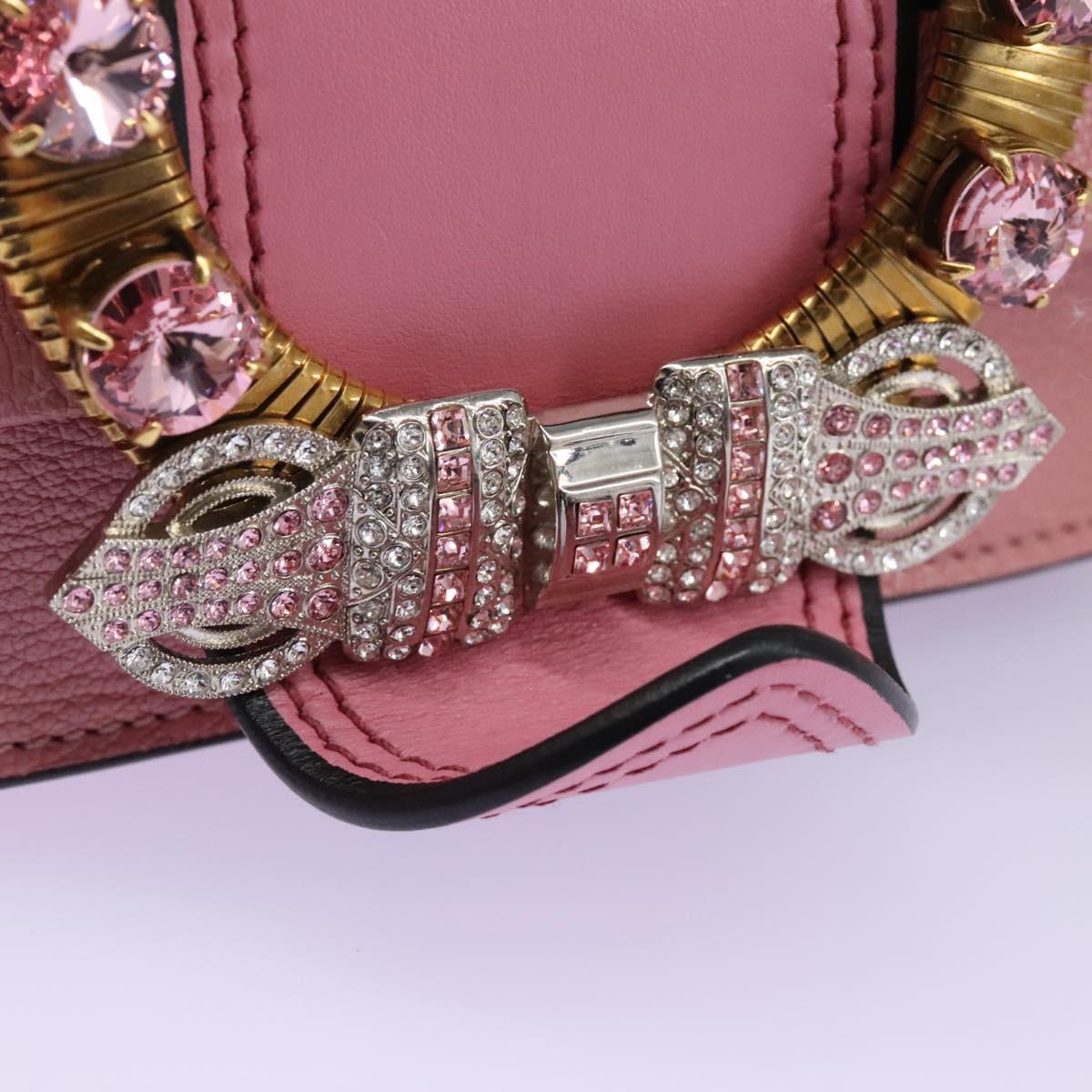 Miu Miu Madras Pink Leather Shoulder Bag (Pre-Owned)