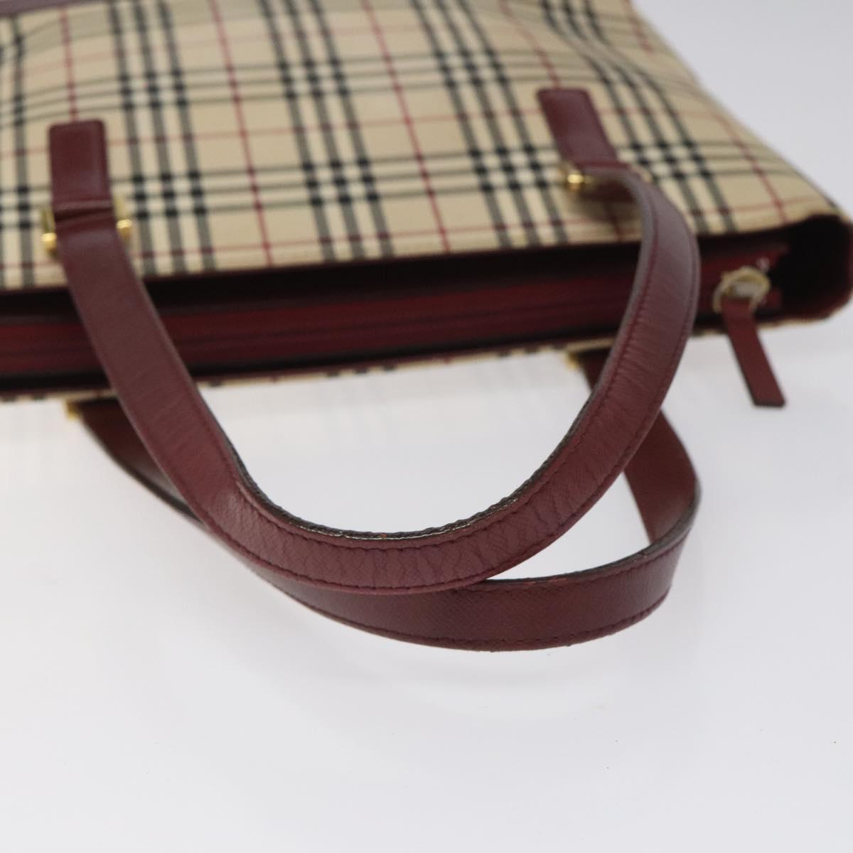Burberry Nova Check Beige Canvas Tote Bag (Pre-Owned)
