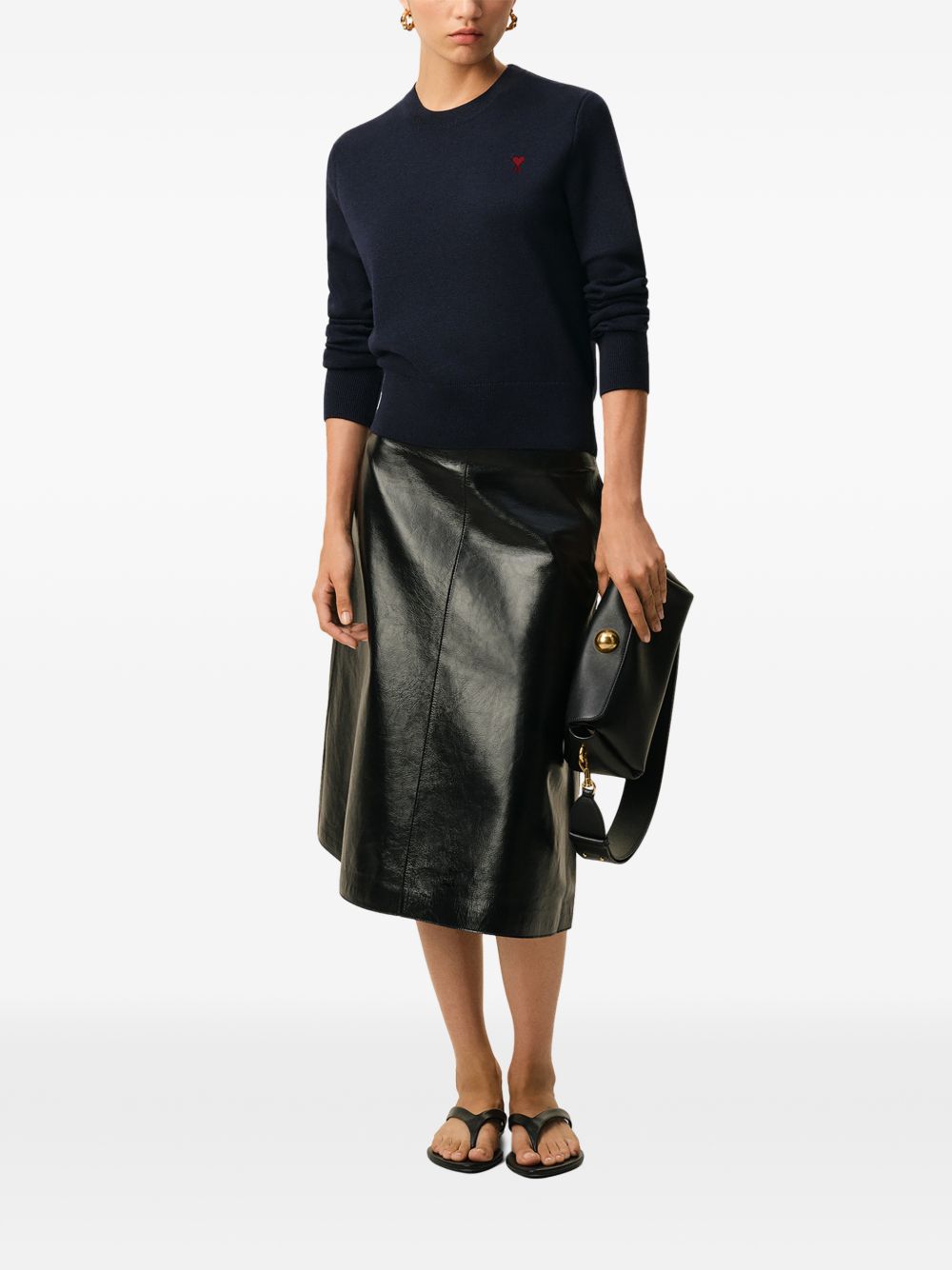 Ami Paris Women's Sweaters Navy