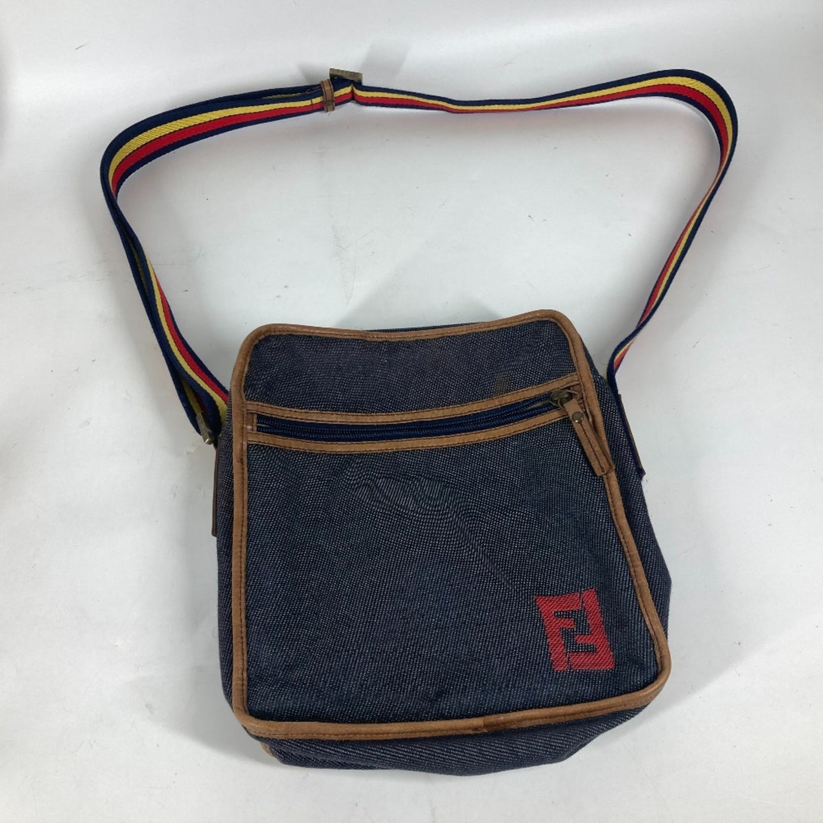 Fendi Blue Denim Pochette Shoulder Bag (Pre-Owned)