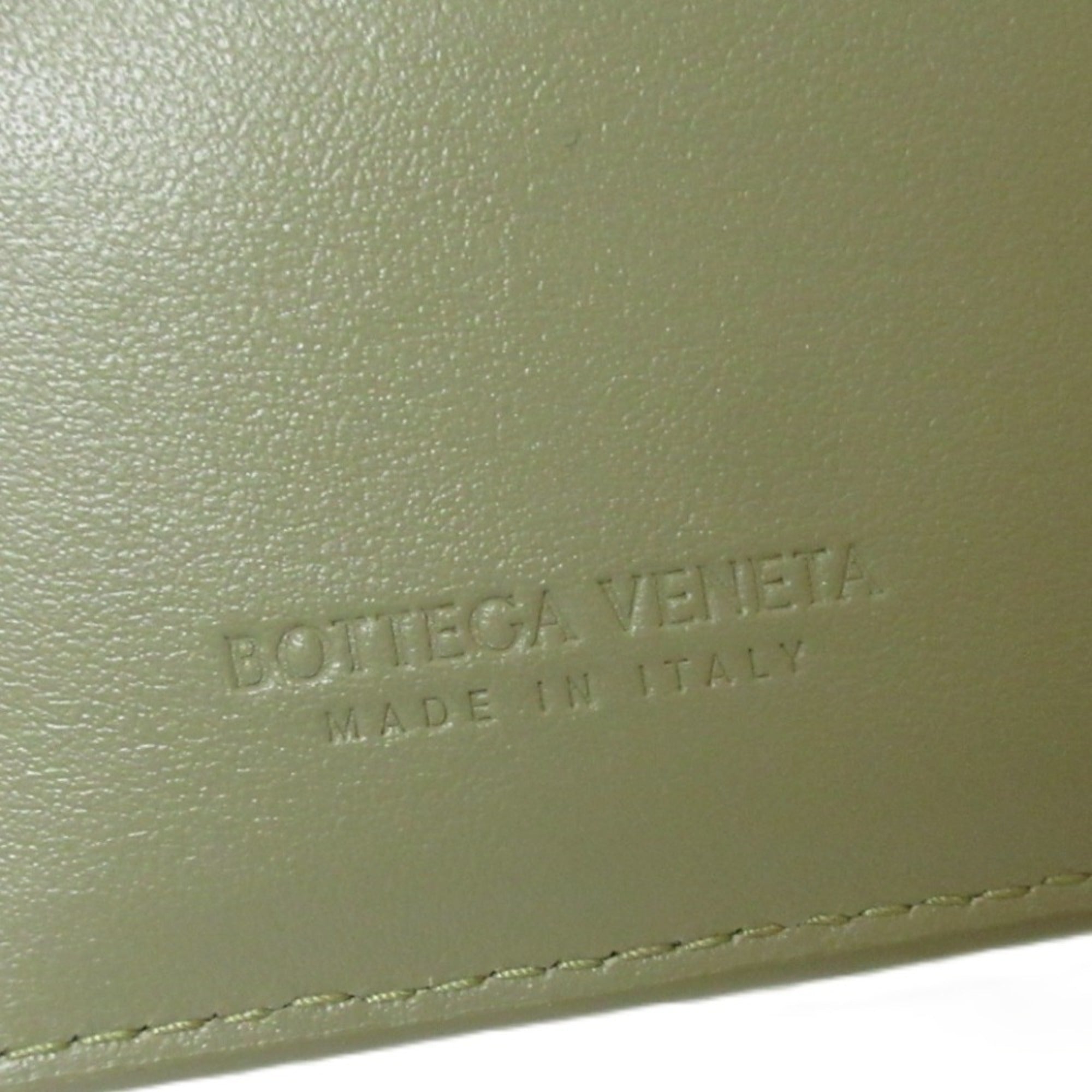 Bottega Veneta Khaki Leather Wallet (Bi-Fold) (Pre-Owned)