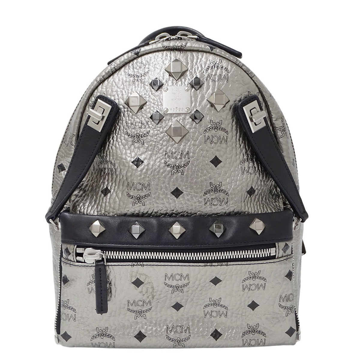 Mcm Black Canvas Handbag Pouch (Pre-Owned)