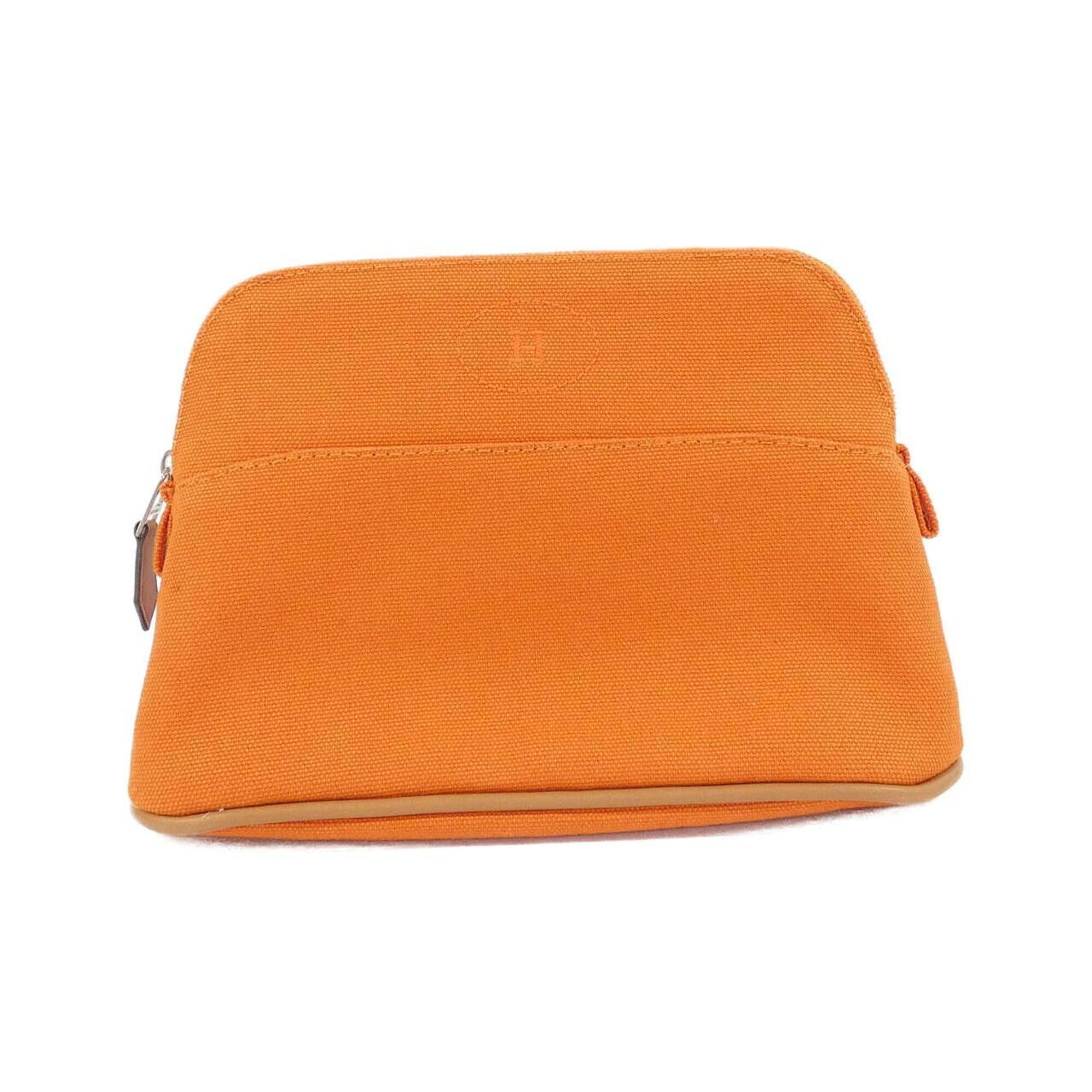 Hermes Orange Canvas Handbag Pouch (Pre-Owned)
