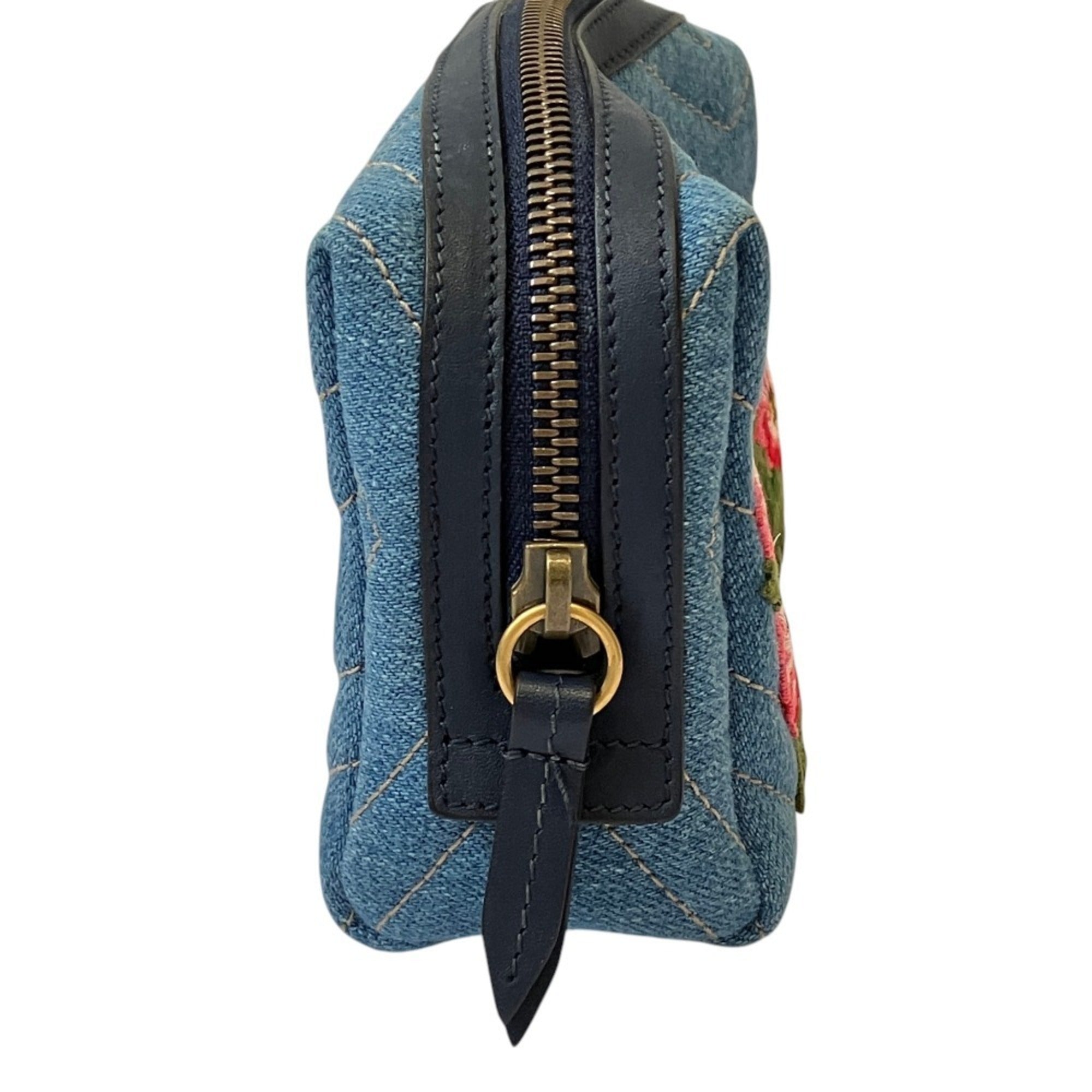 Gucci Blue Fabric Pouch (Pre-Owned)