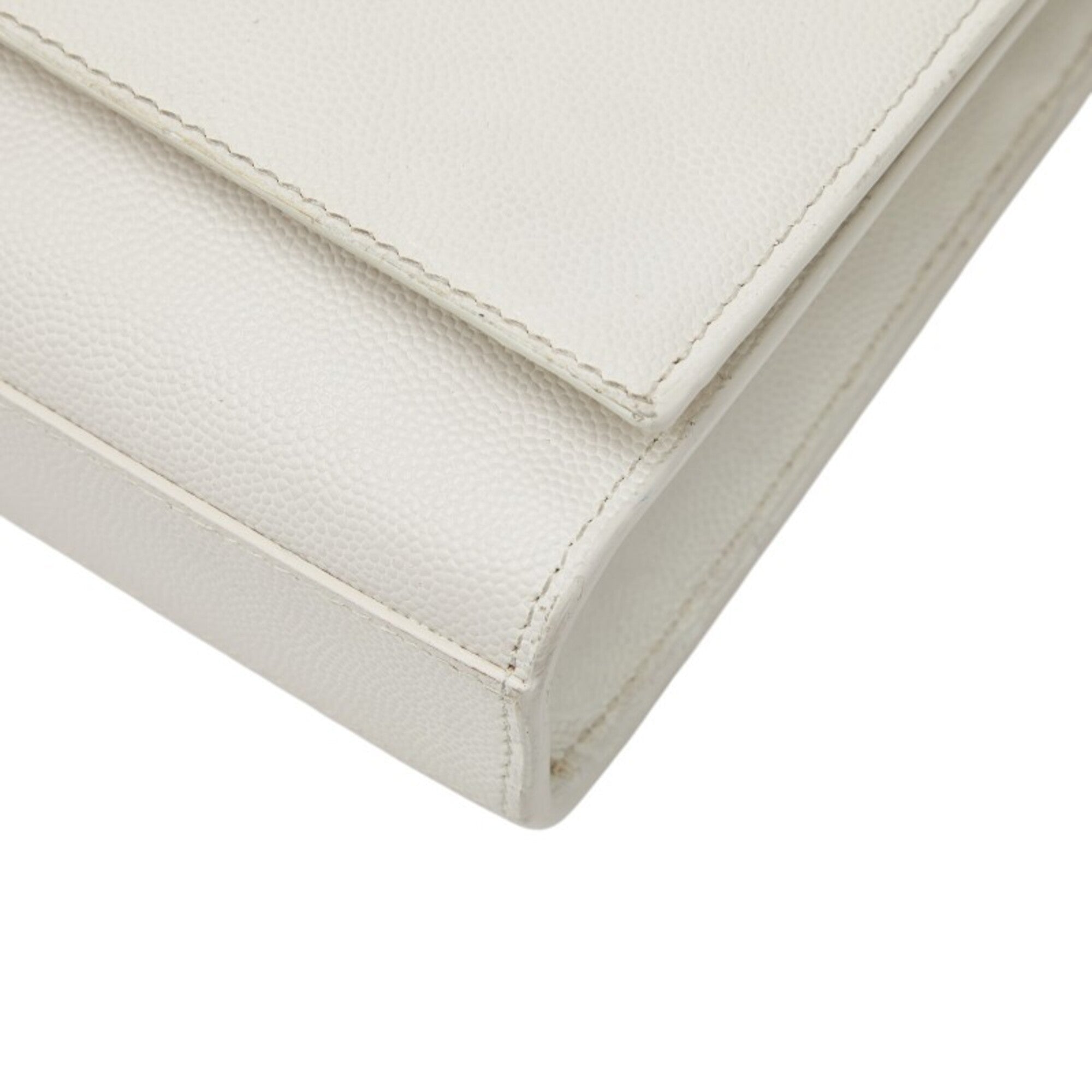 Saint Laurent Ivory White Leather Shoulder Bag (Pre-Owned)