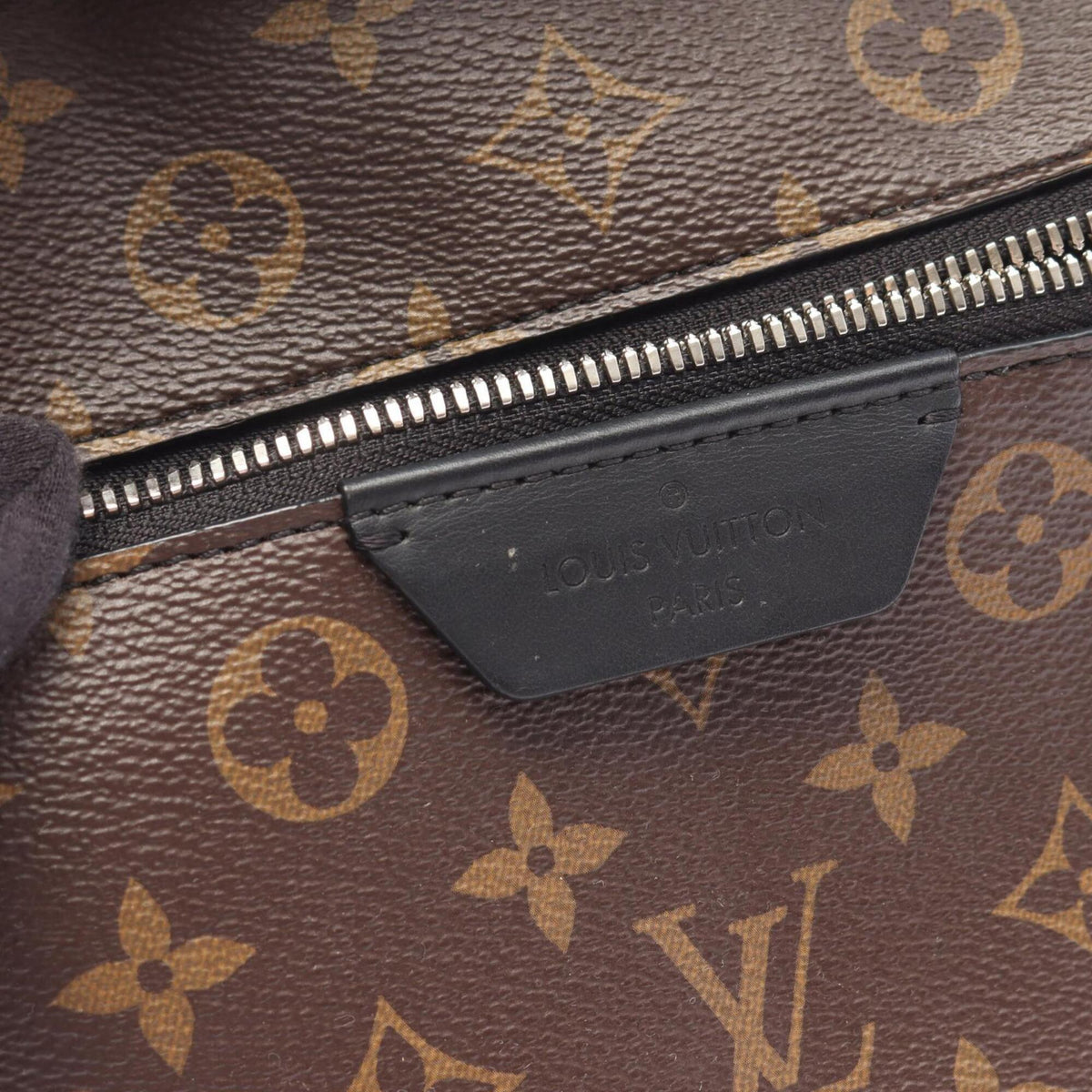 Louis Vuitton Black Brown Coated Canvas Leather Backpack Handbag (Pre-Owned)
