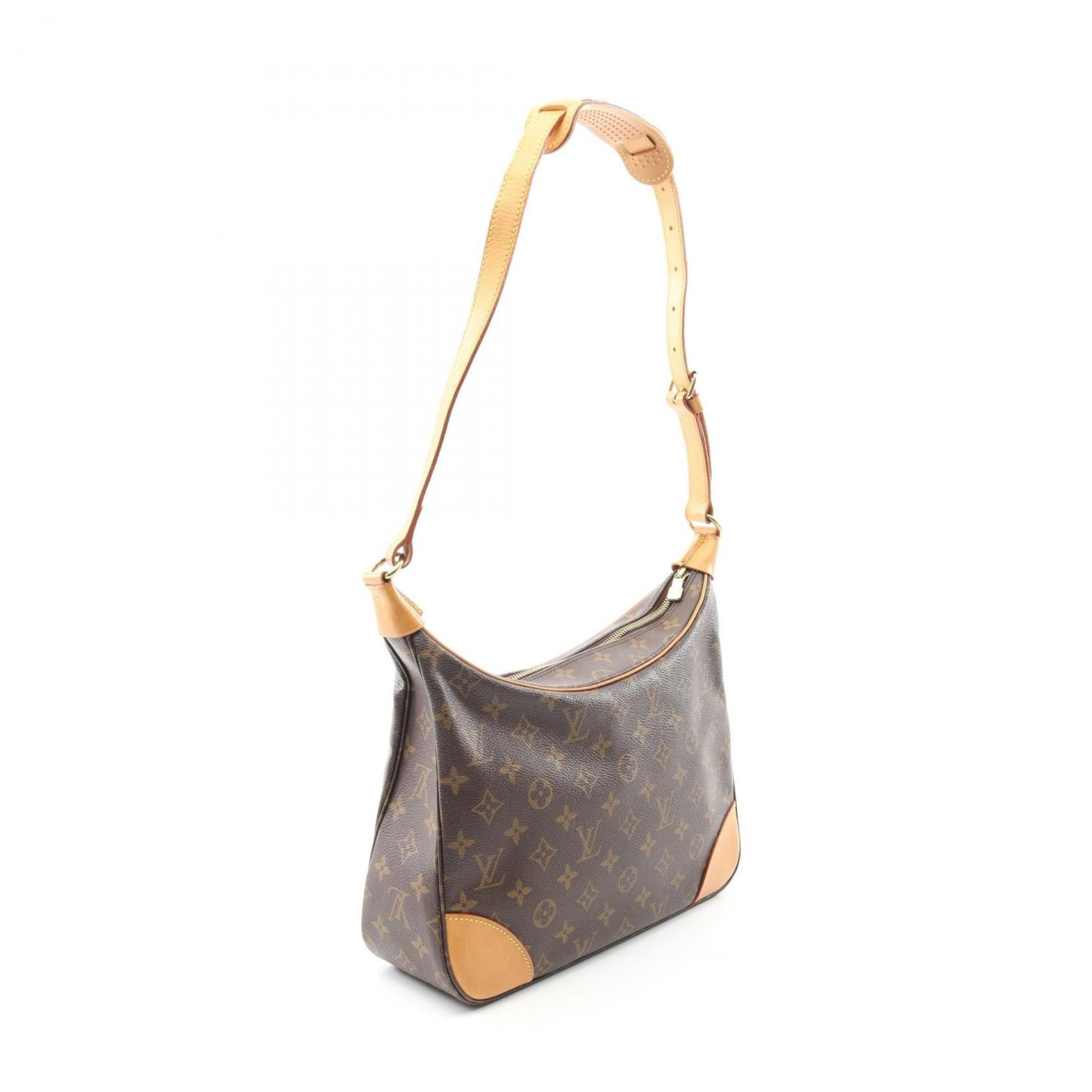 Louis Vuitton Brown Coated Canvas Leather Shoulder Bag (Pre-Owned)