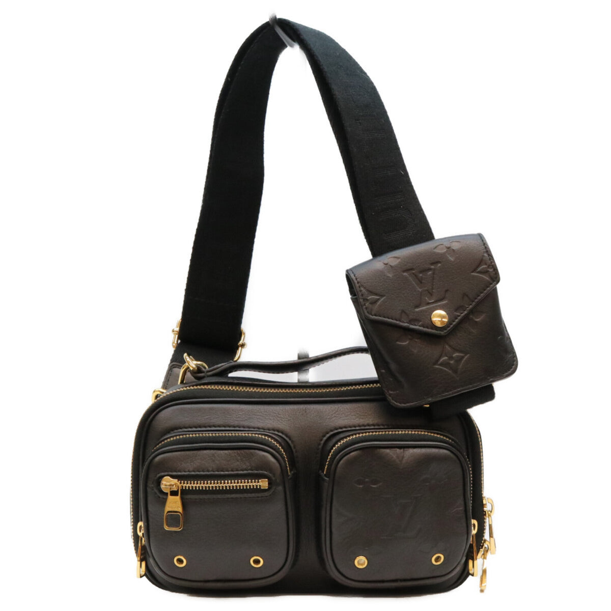 Louis Vuitton Black Leather Shoulder Bag (Pre-Owned)