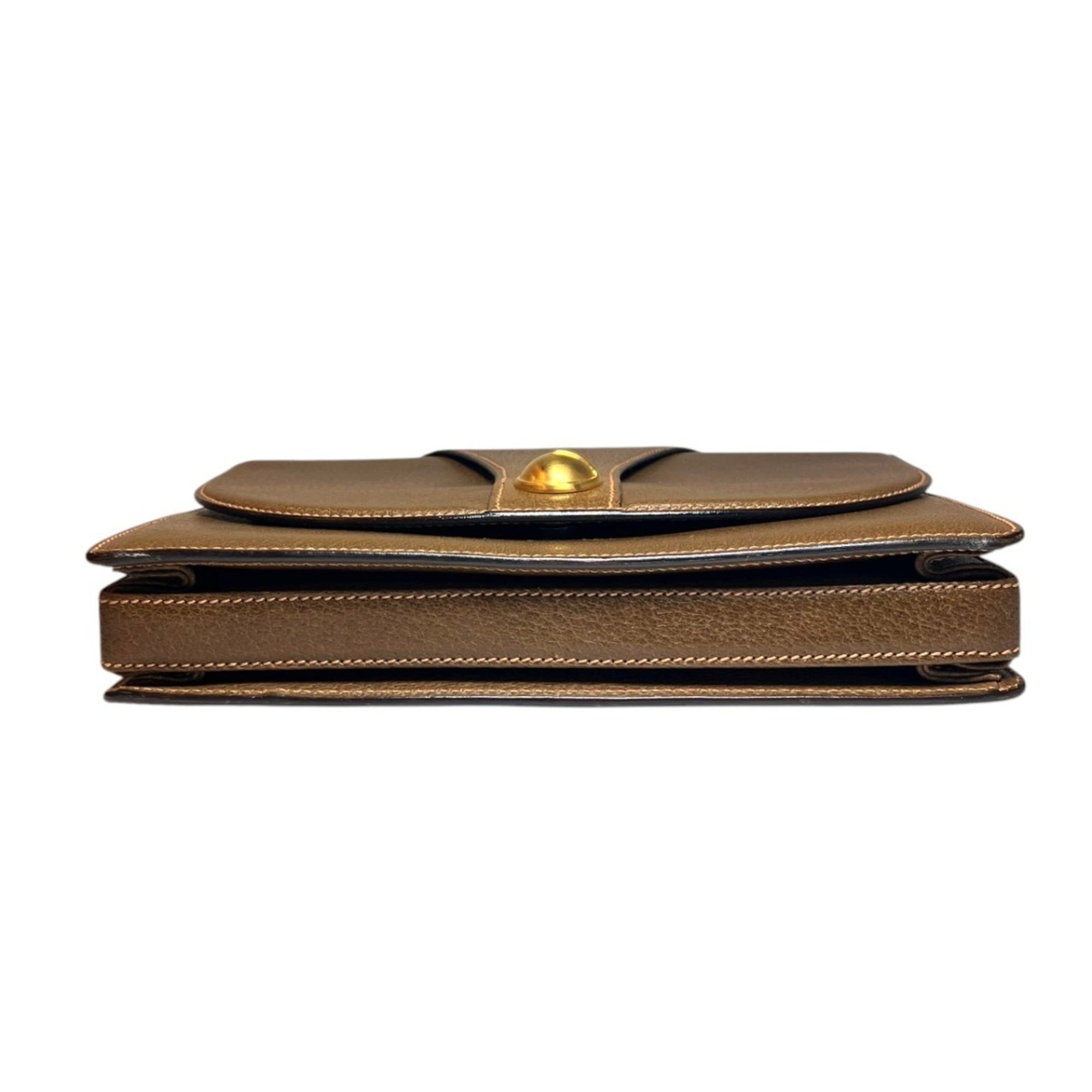 Gucci Brown Leather Shoulder Bag (Pre-Owned)