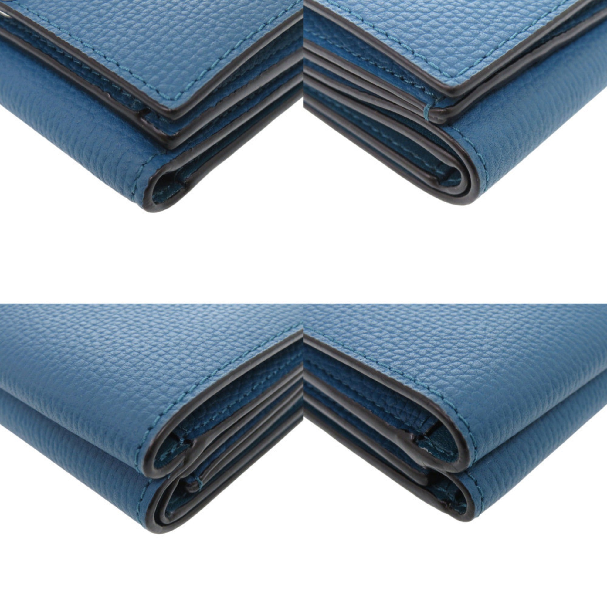 Loewe Blue Leather Wallet (Tri-Fold) (Pre-Owned)