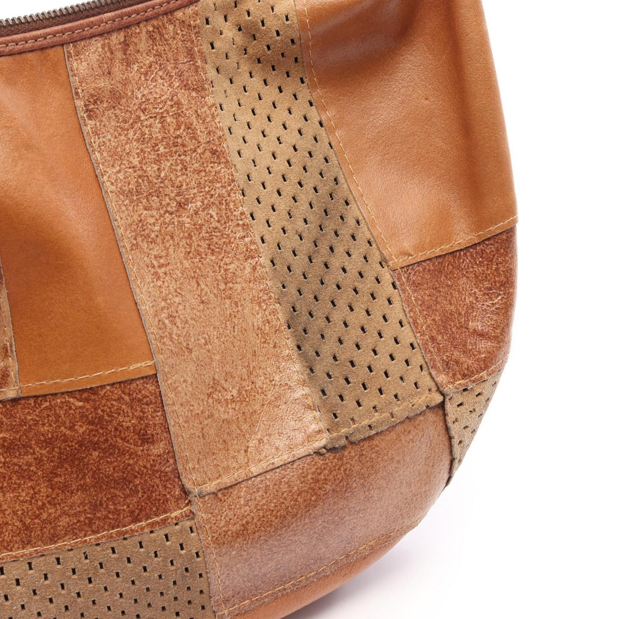 Christian Dior Brown Multi-Color Leather Suede Shoulder Bag (Pre-Owned)