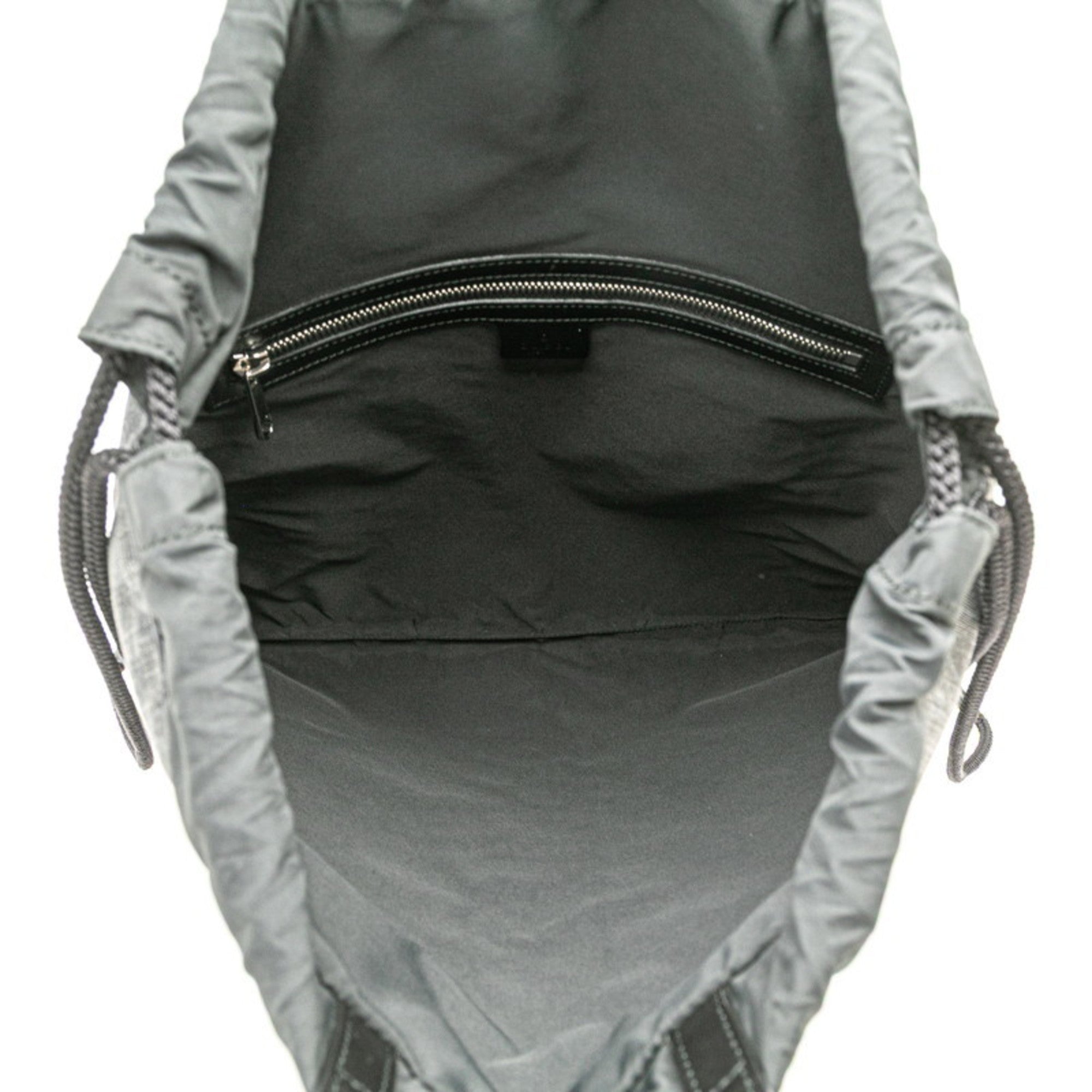 Gucci Black Gray Pvc Leather Backpack (Pre-Owned)