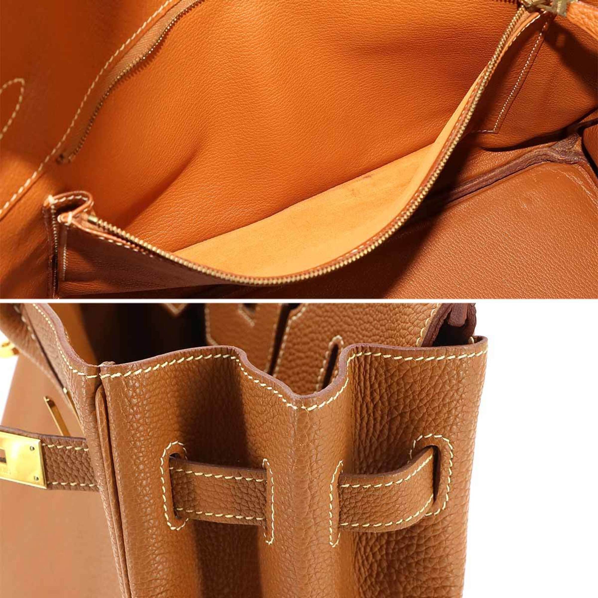 Hermes Gold Togo Leather Handbag (Pre-Owned)