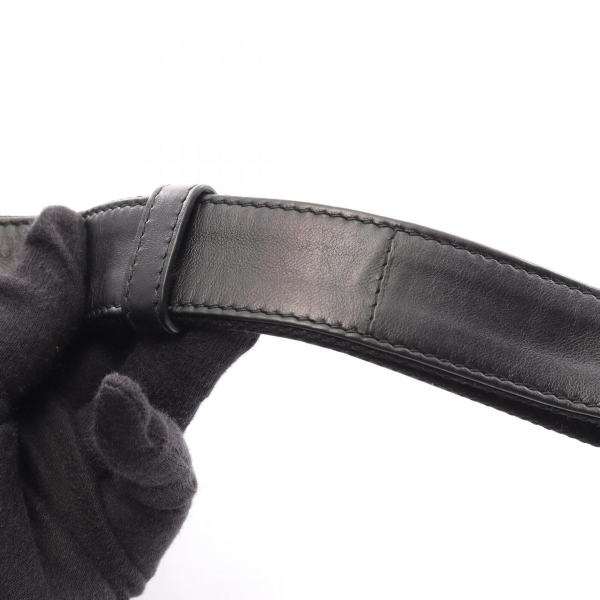 Bottega Veneta Black Leather Handbag Shoulder Bag (Pre-Owned)