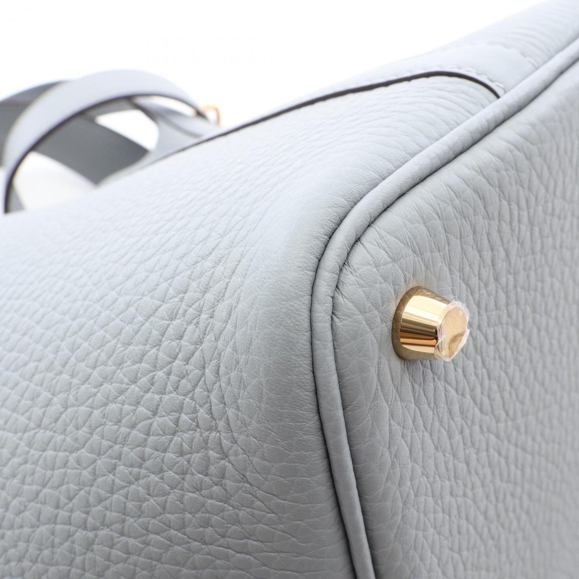Hermes Blue Taurillon Clemence Leather Handbag (Pre-Owned)