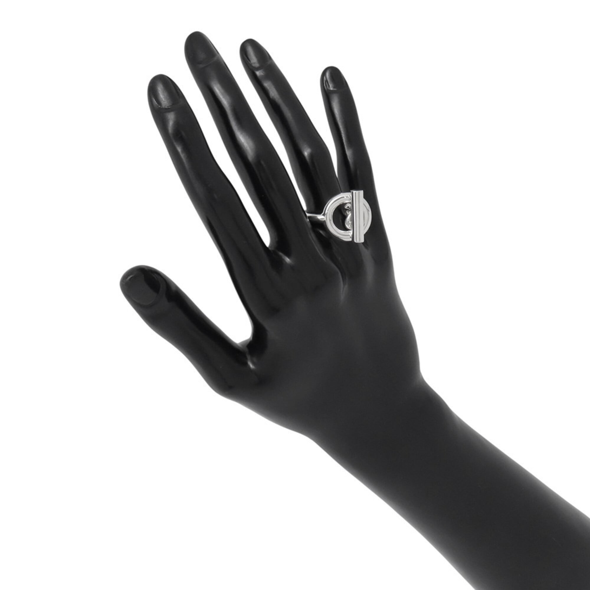 Hermes Silver 925 Band Ring (Pre-Owned)