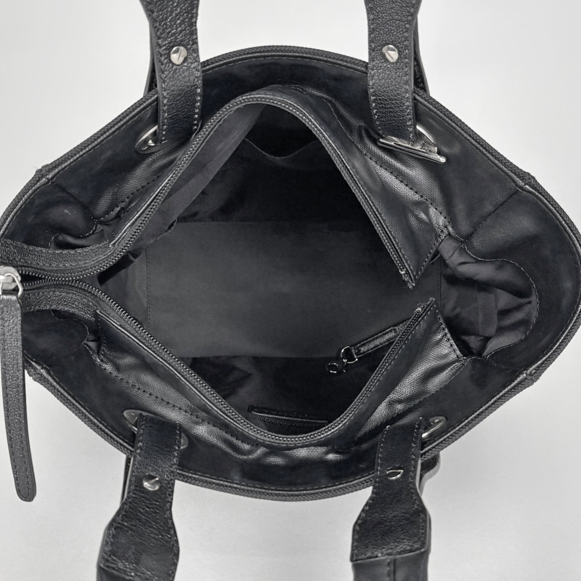 Chanel Black Coated Canvas Handbag (Pre-Owned)