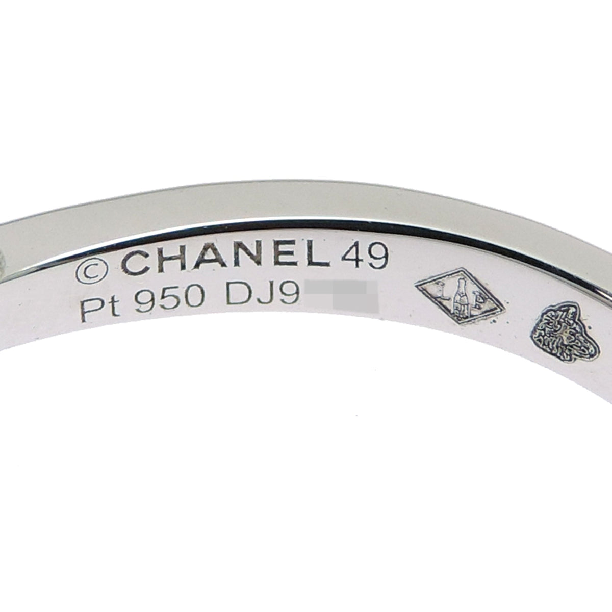 Chanel Platinum 950 Band Ring (Pre-Owned)