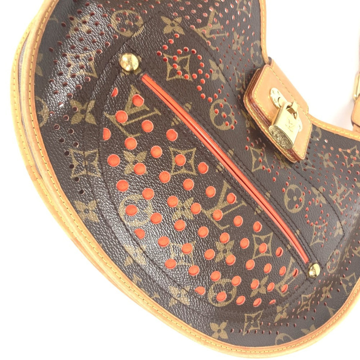 Louis Vuitton Brown Orange Monogram Shoulder Bag (Pre-Owned)
