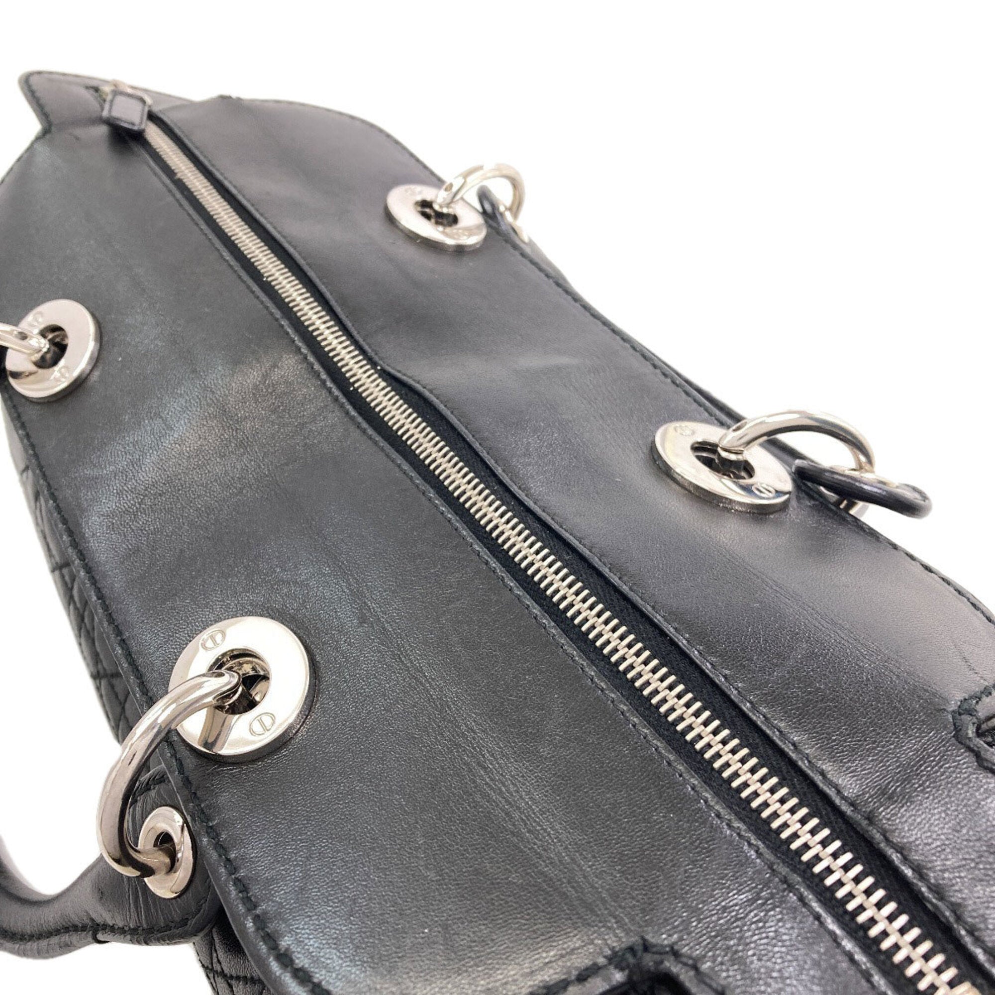 Christian Dior Black Leather Handbag (Pre-Owned)