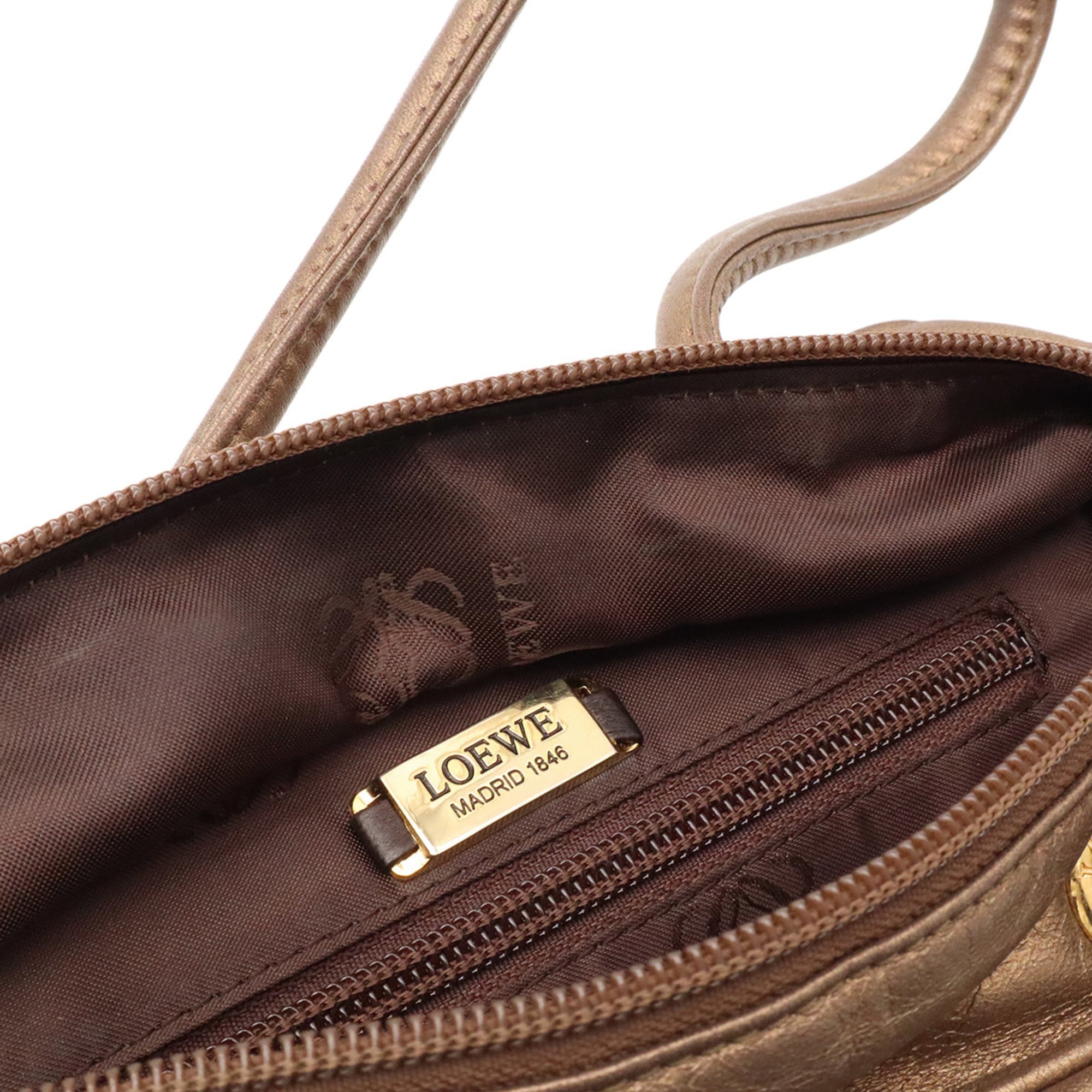 Loewe Metallic Bronze Leather Handbag (Pre-Owned)