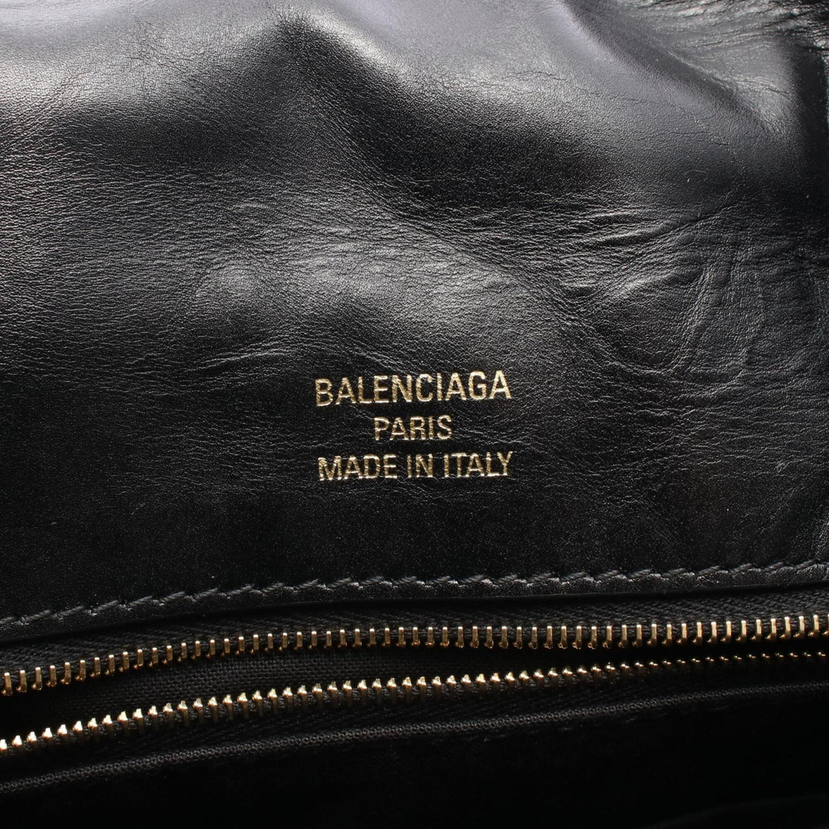 Balenciaga Black Leather Handbag Shoulder Bag (Pre-Owned)