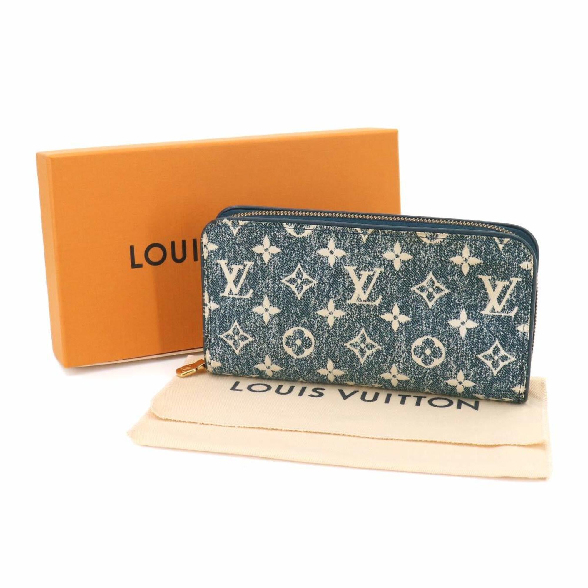 Louis Vuitton Blue Monogram Jacquard Denim Long Wallet (Bi-Fold) (Pre-Owned)