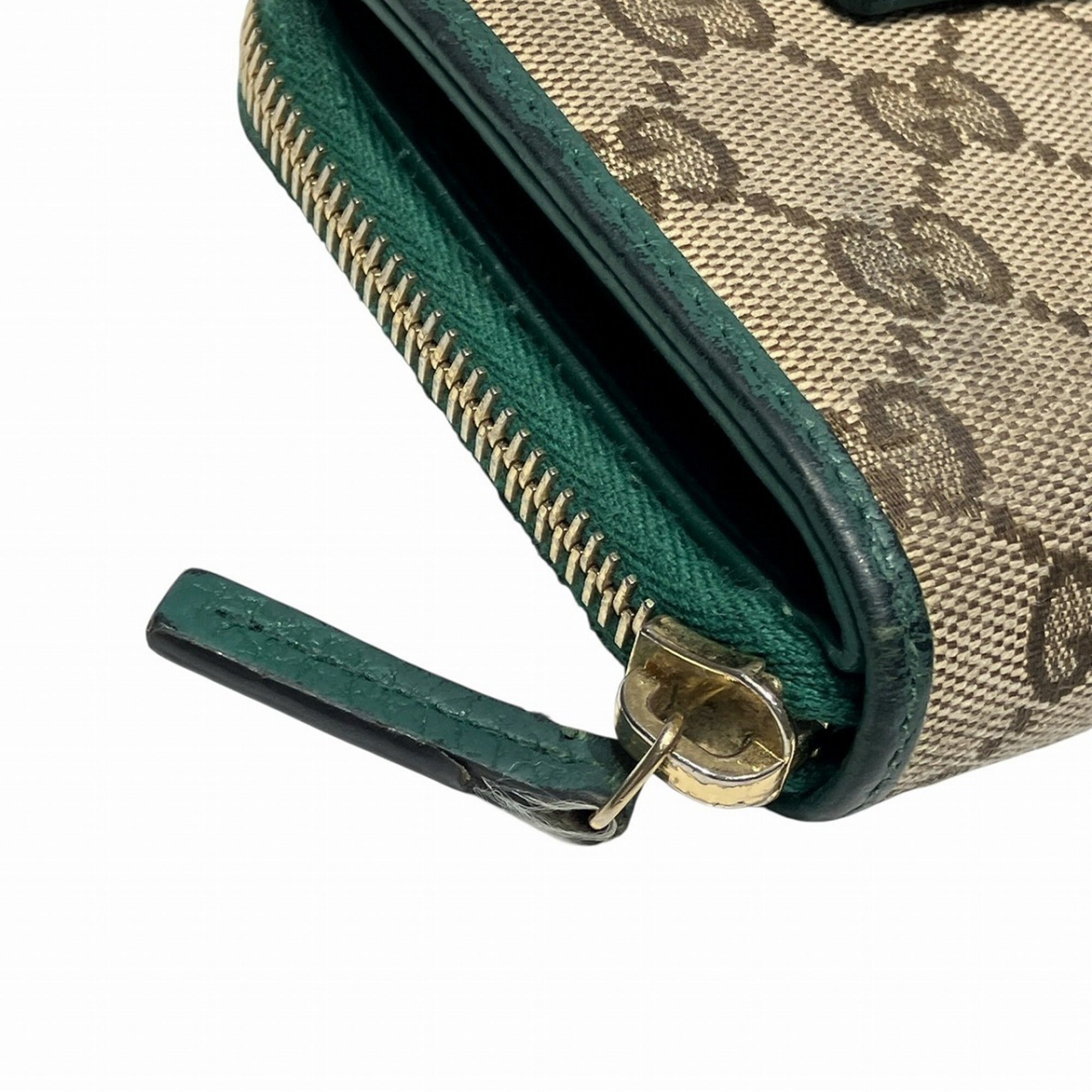 Gucci Gg Canvas Leather Wallet (Bi-Fold) (Pre-Owned)