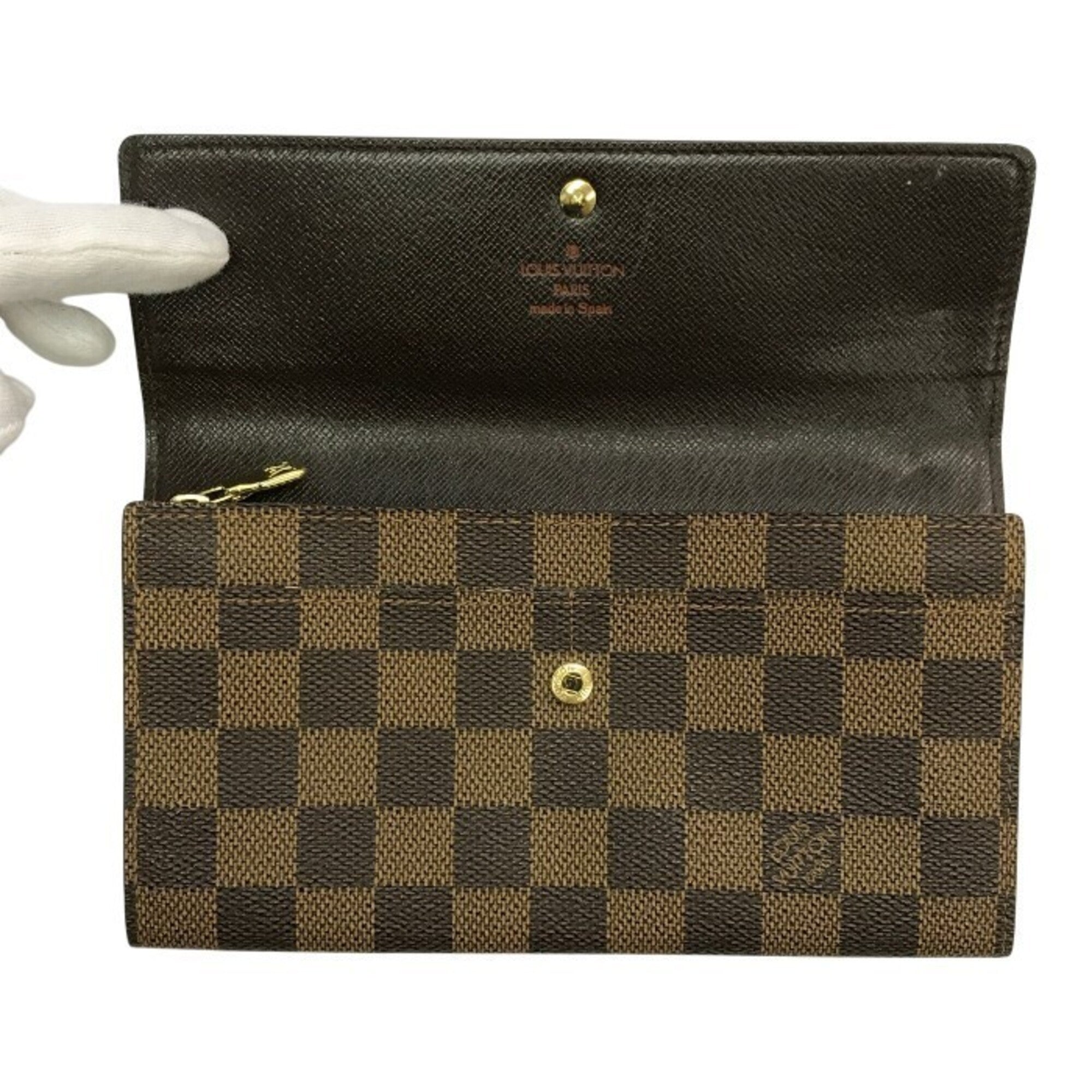 Louis Vuitton Damier Brown Long Wallet (Bi-Fold) (Pre-Owned)