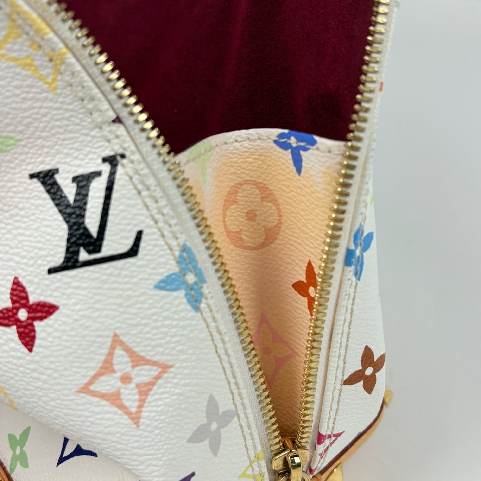Louis Vuitton Blanc White Monogram Multicolore Handbag (Pre-Owned)
