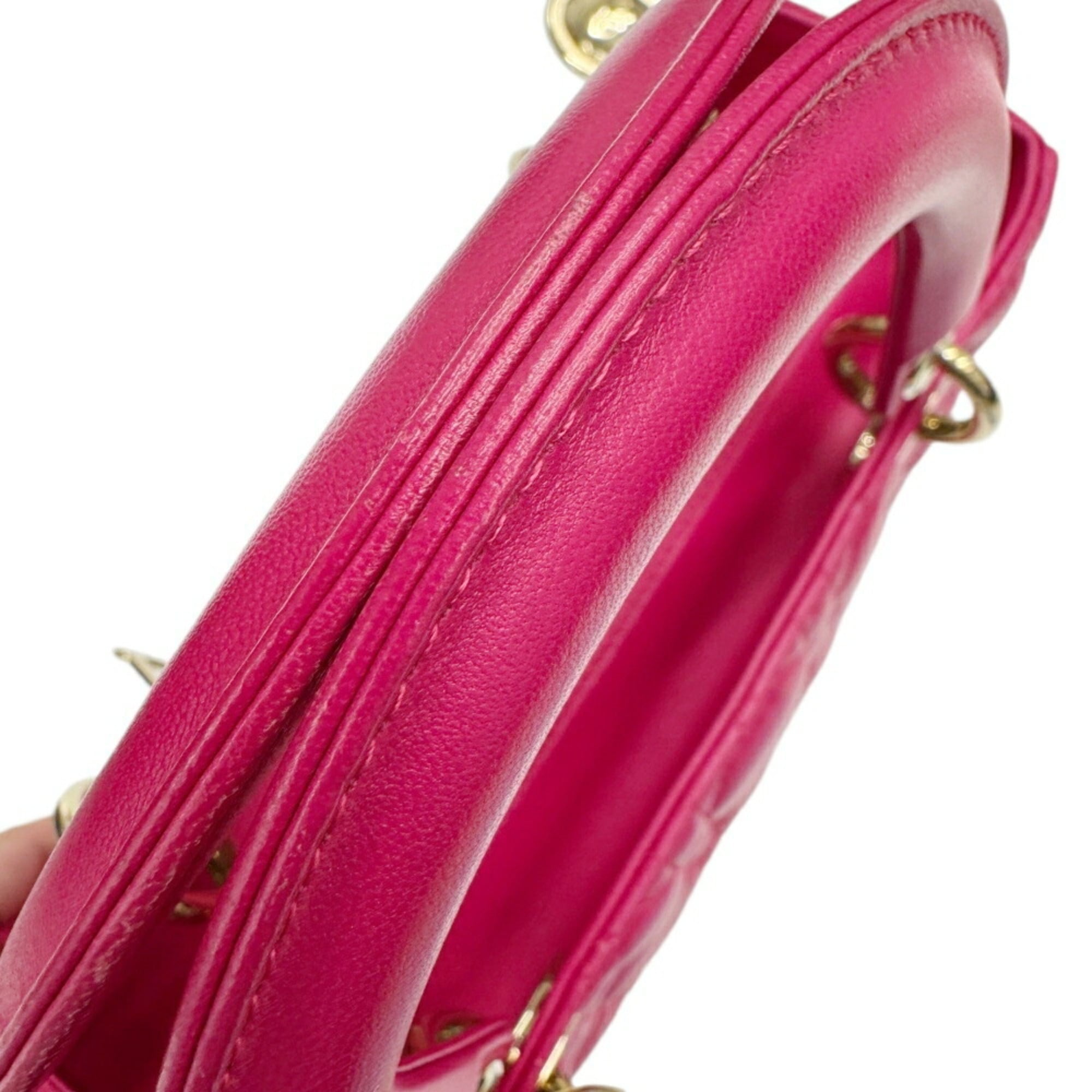 Christian Dior Pink Leather Handbag (Pre-Owned)