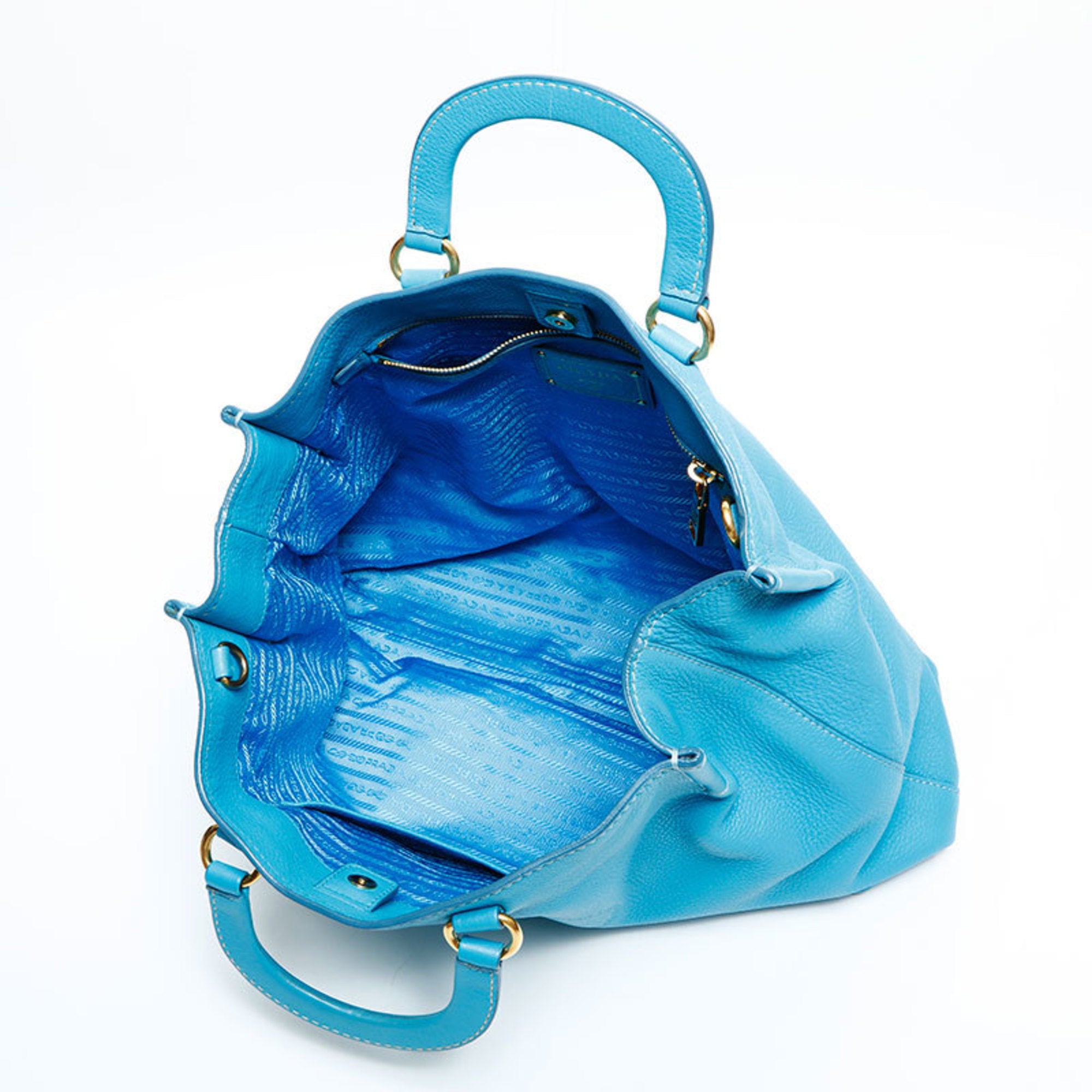 Prada Blue Leather Handbag (Pre-Owned)