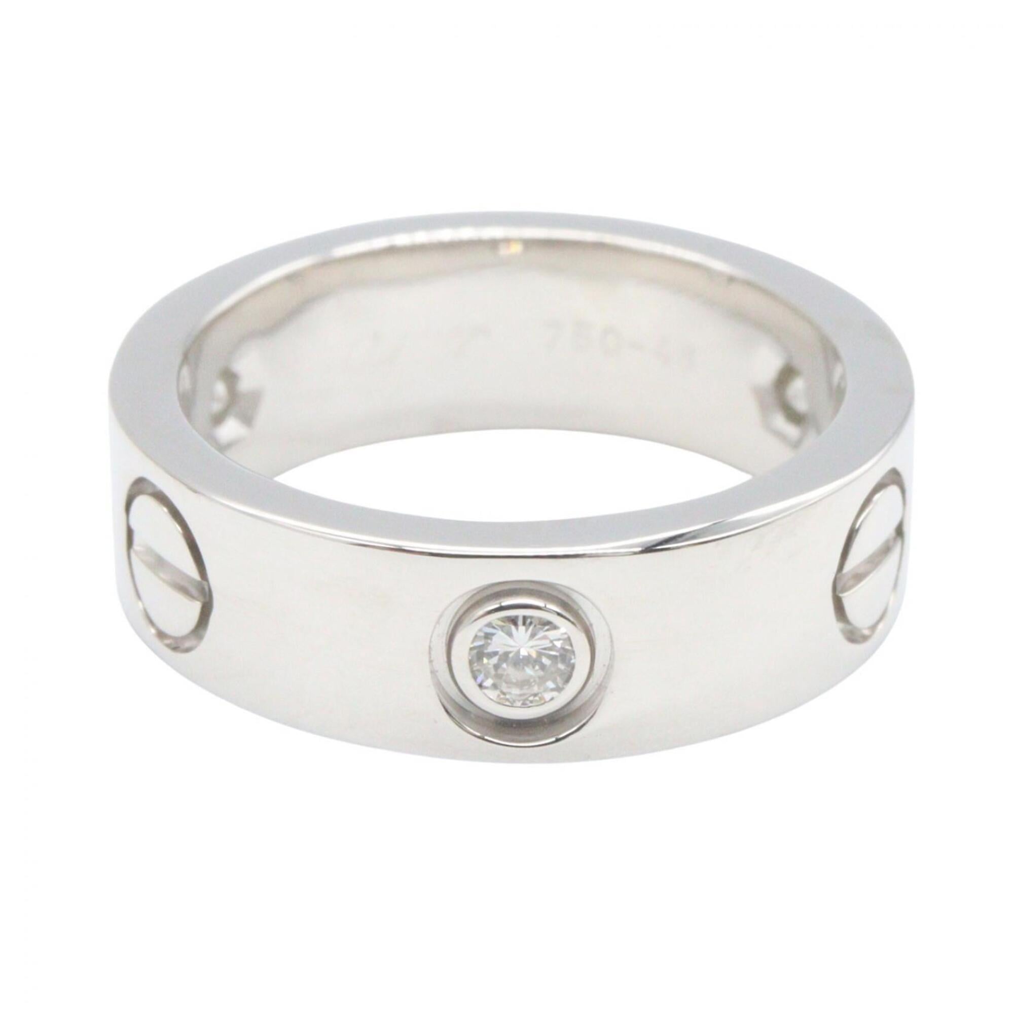 Cartier Silver Clear White Gold (18K) Band Ring (Pre-Owned)