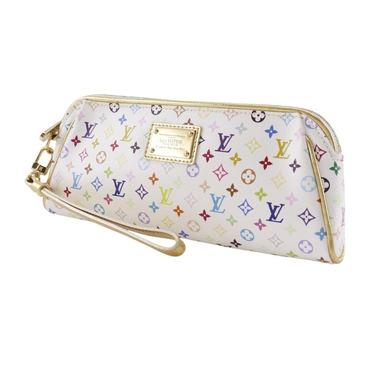 Louis Vuitton Monogram Multicolore Blanc White Monogram Multicolore Clutch Bag (Pre-Owned)