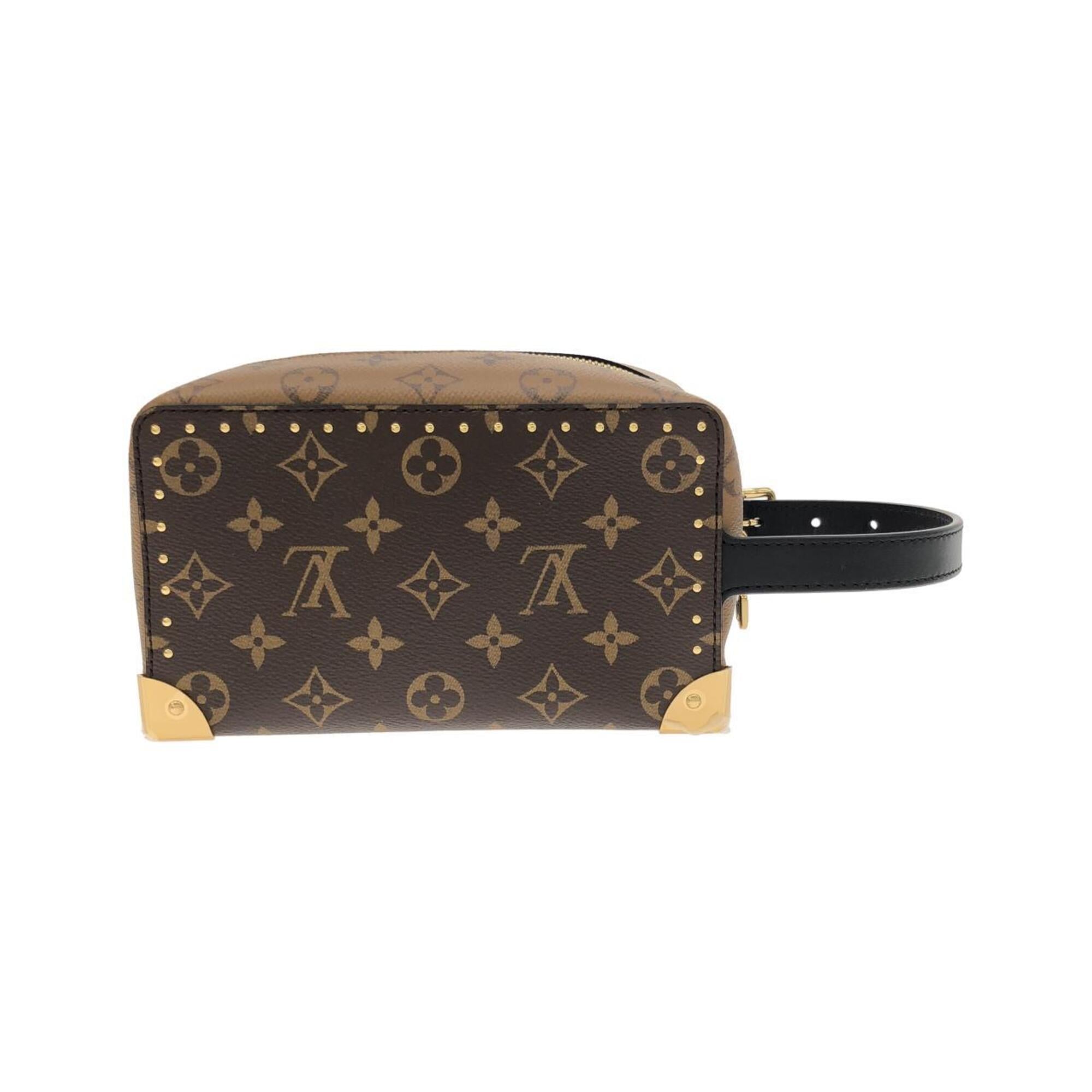Louis Vuitton Marron Coated Canvas Handbag Pouch (Pre-Owned)