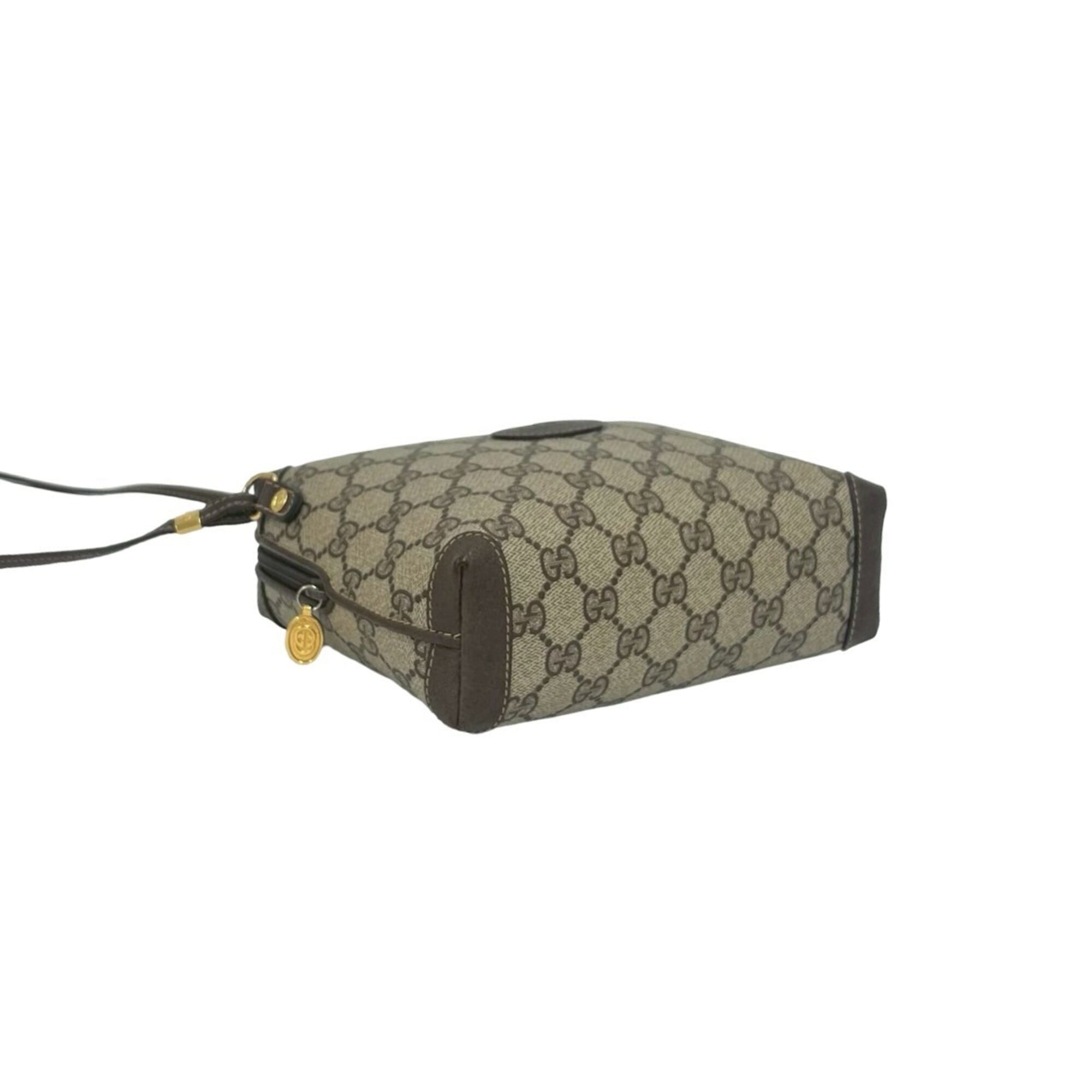 Gucci Brown Leather Pvc Shoulder Bag (Pre-Owned)