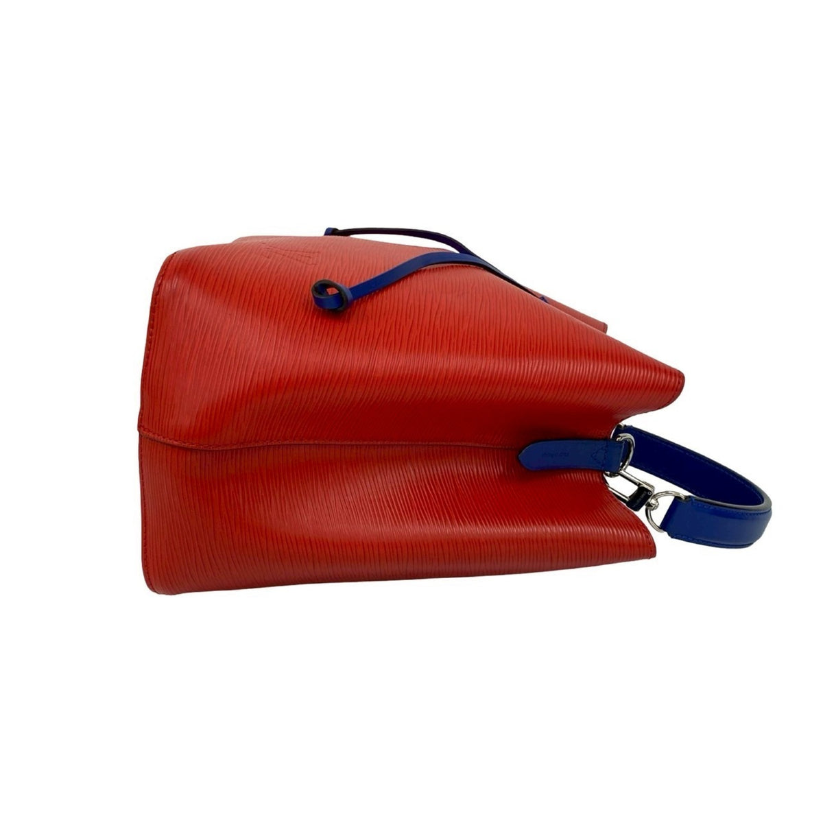 Louis Vuitton Blue Red Color Leather Handbag Shoulder Bag (Pre-Owned)