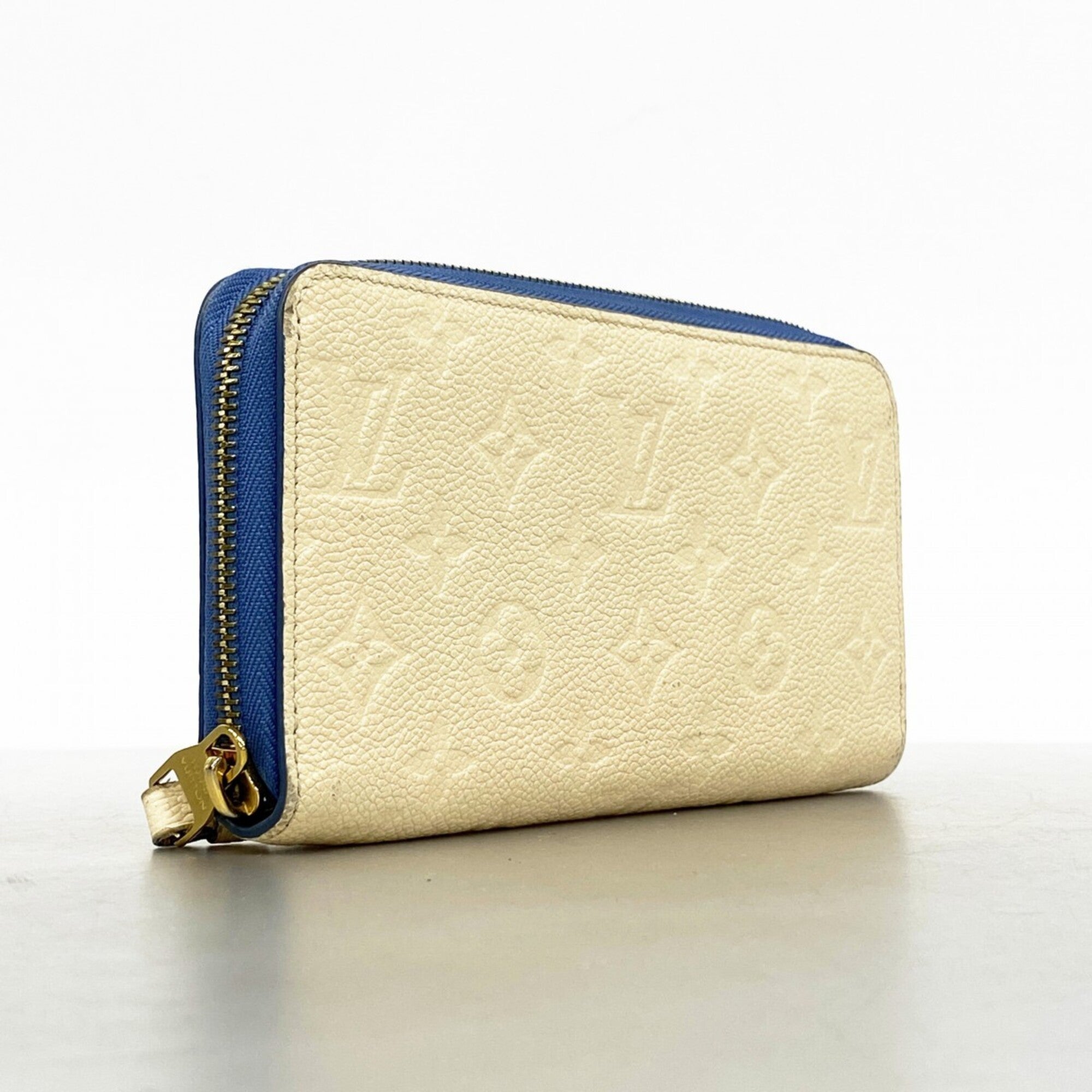Louis Vuitton Blue Jean Cream Long Wallet (Bi-Fold) (Pre-Owned)