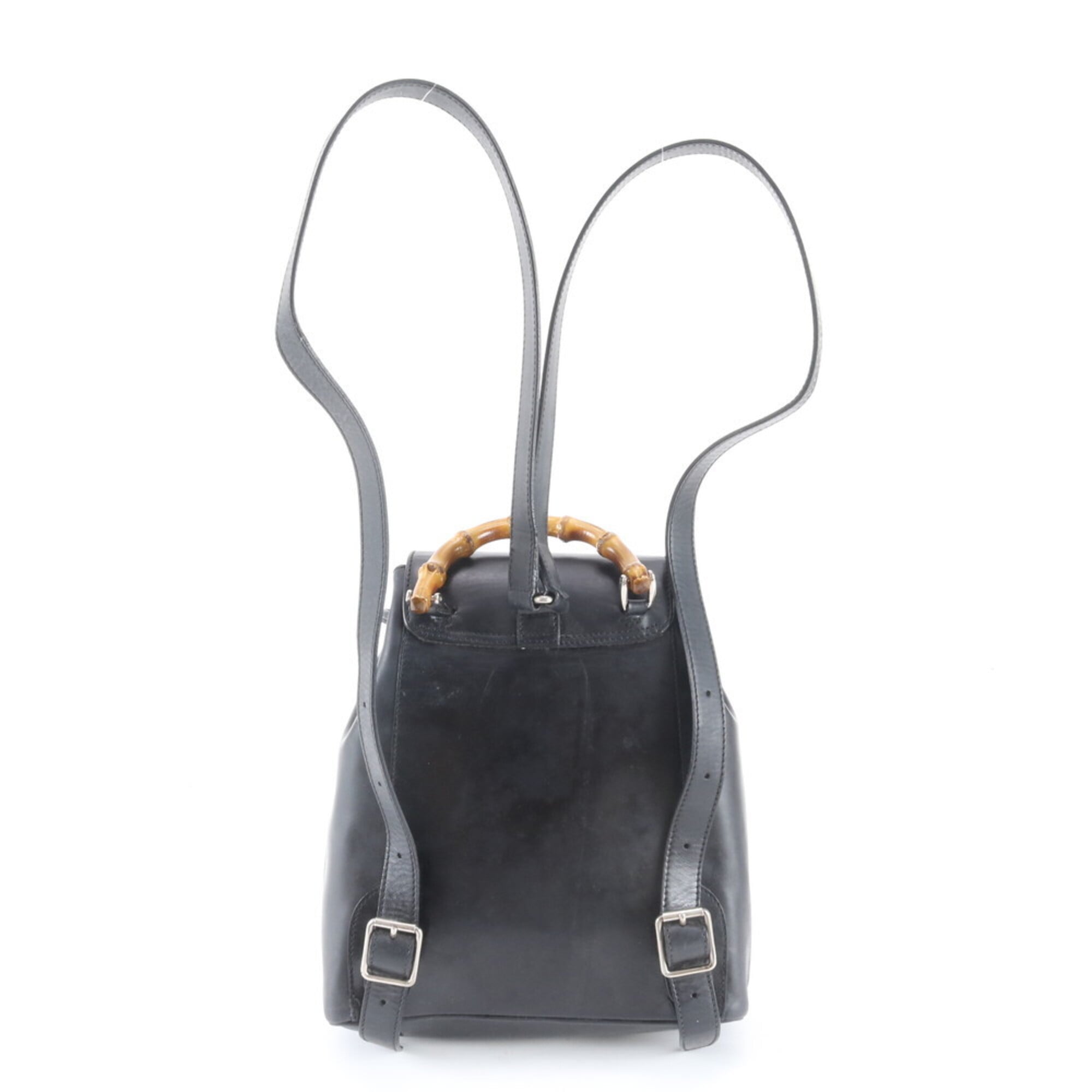Gucci Black Leather Backpack Shoulder Bag (Pre-Owned)