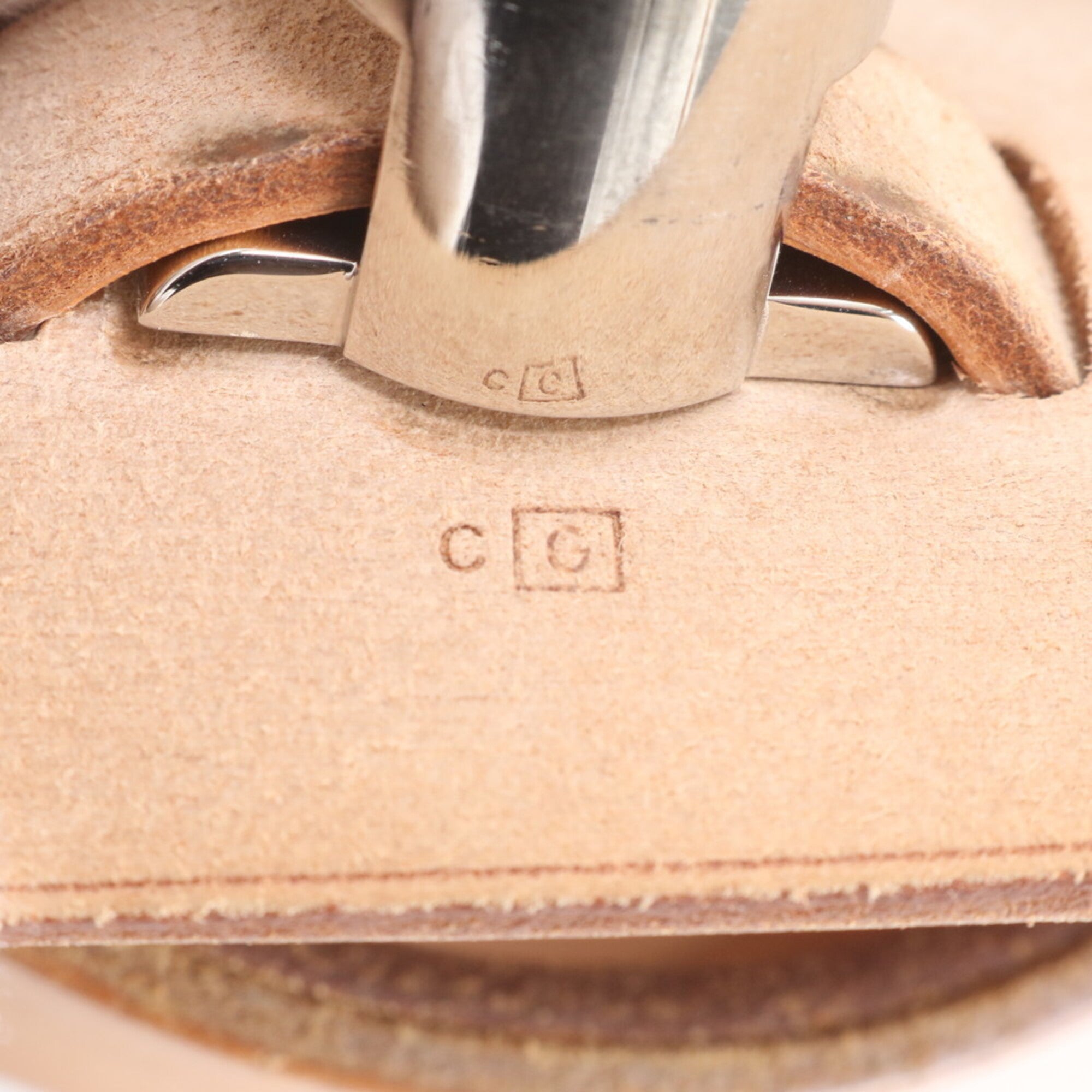 Hermes Beige Leather Canvas Backpack (Pre-Owned)