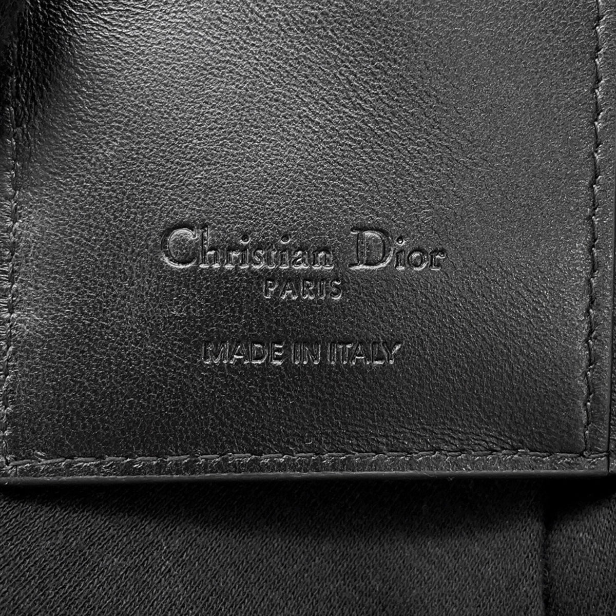 Christian Dior Lady Dior Black Leather Wallet (Bi-Fold) (Pre-Owned)