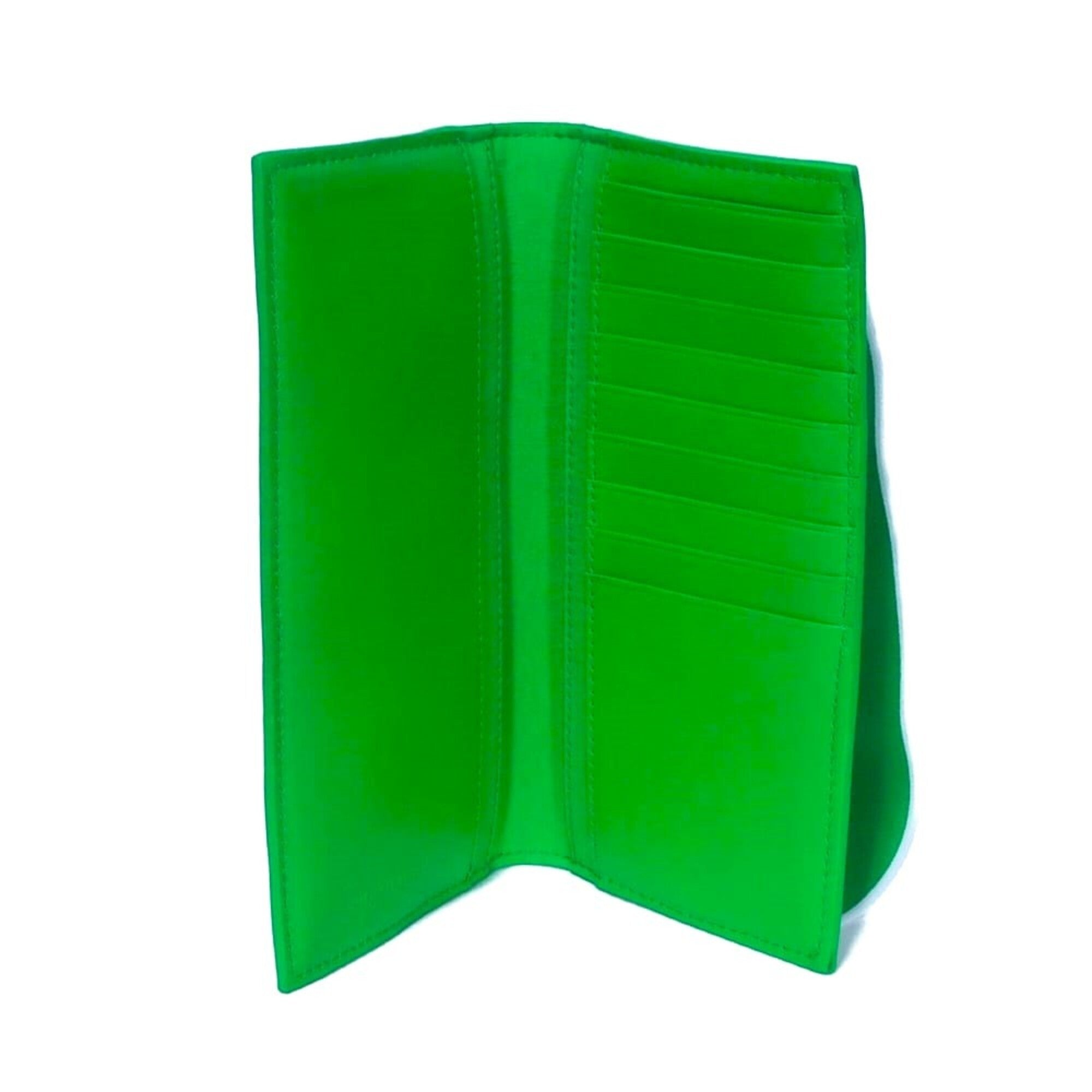 Bottega Veneta Green Leather Long Wallet (Bi-Fold) (Pre-Owned)
