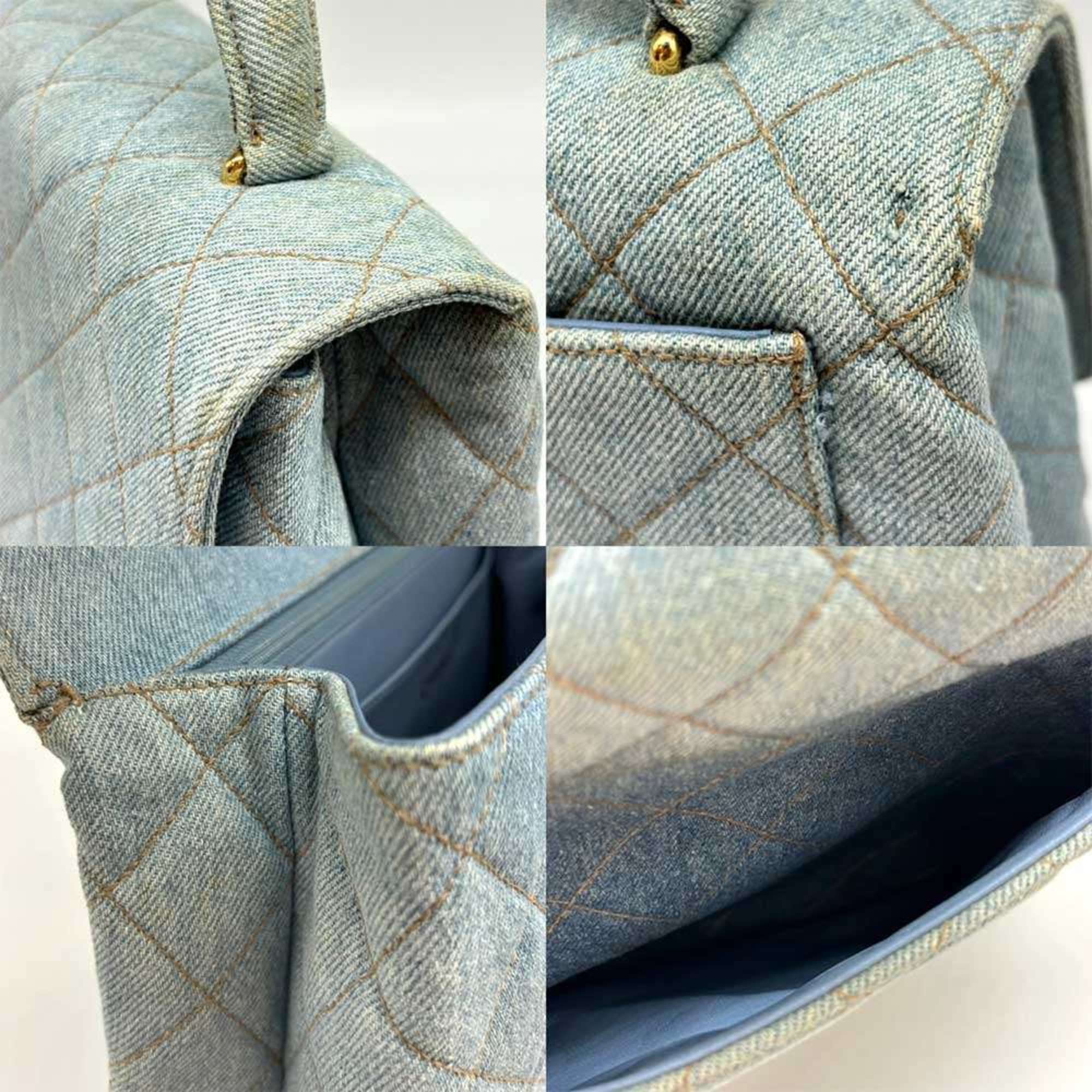 Chanel Denim Denim Leather Handbag (Pre-Owned)
