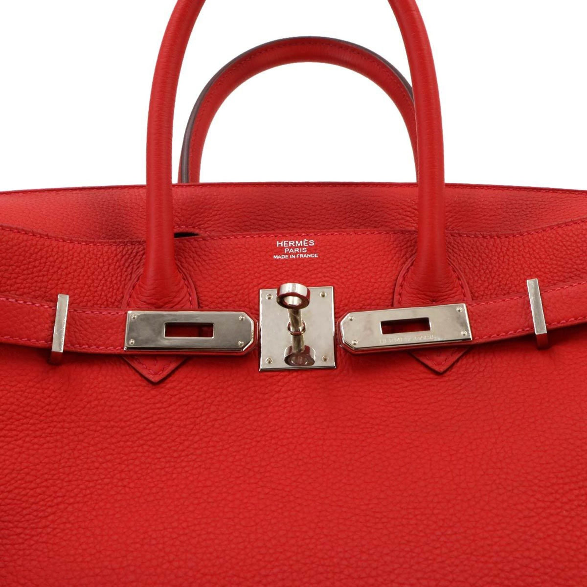 Hermes Red Color Togo Leather Handbag (Pre-Owned)