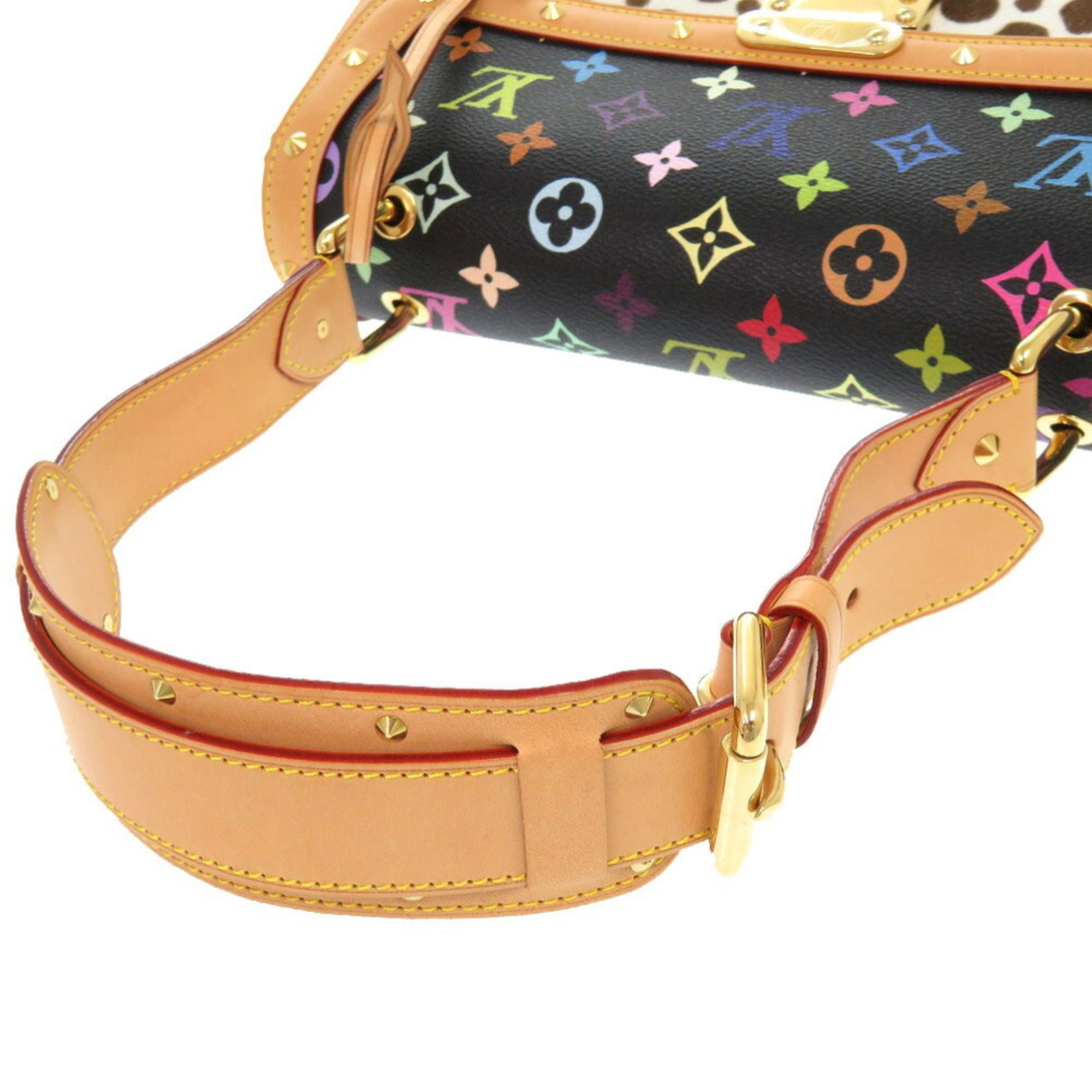 Louis Vuitton Black Multi-Color Noir Monogram Multicolore Leather Handbag Shoulder Bag (Pre-Owned)