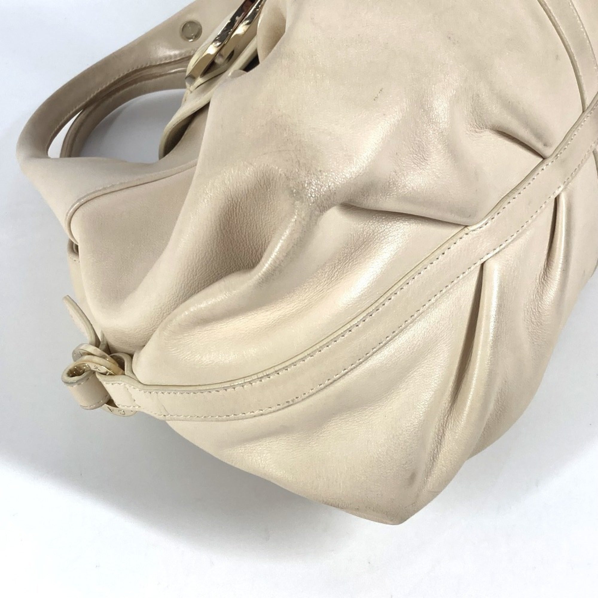Bvlgari Chandra Beige Leather Handbag (Pre-Owned)